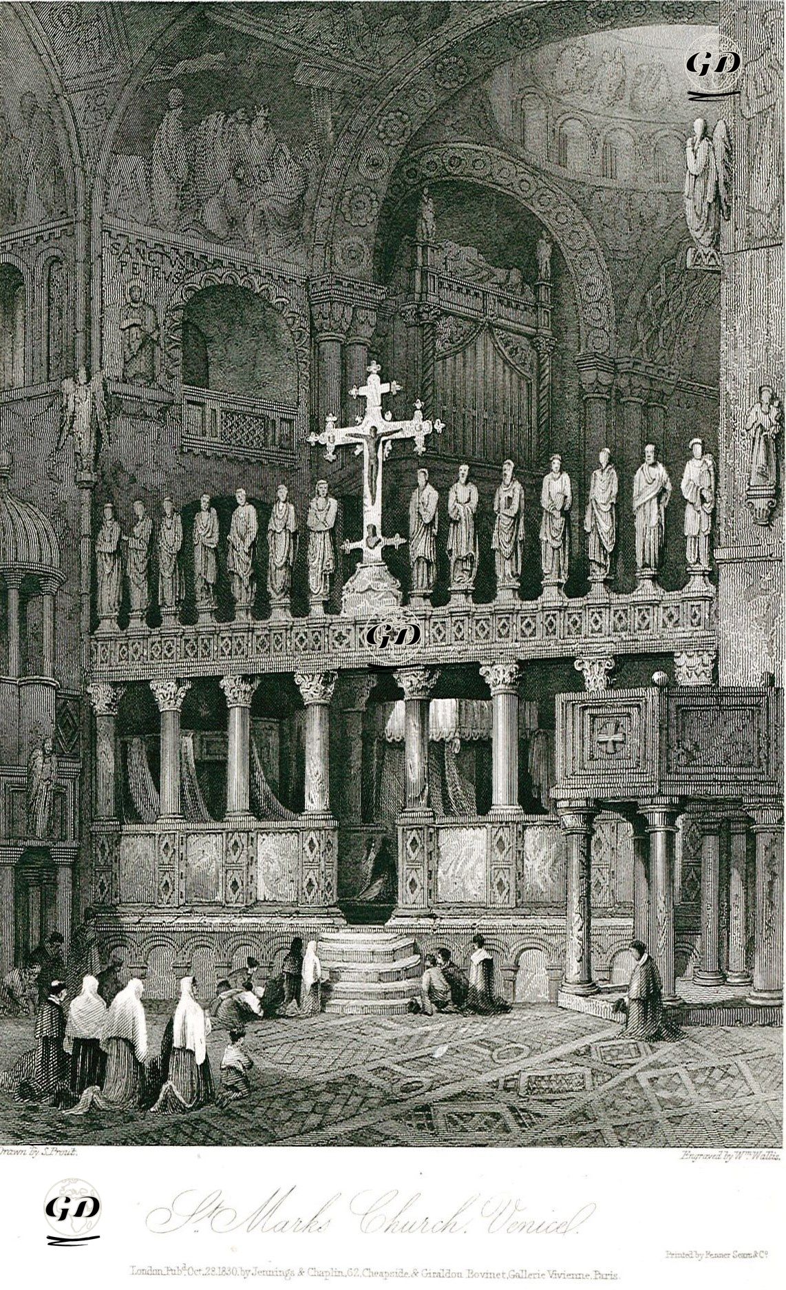 San Marco Bazilikası, Venedik - Samuel Prout (1783-1852) - 1830