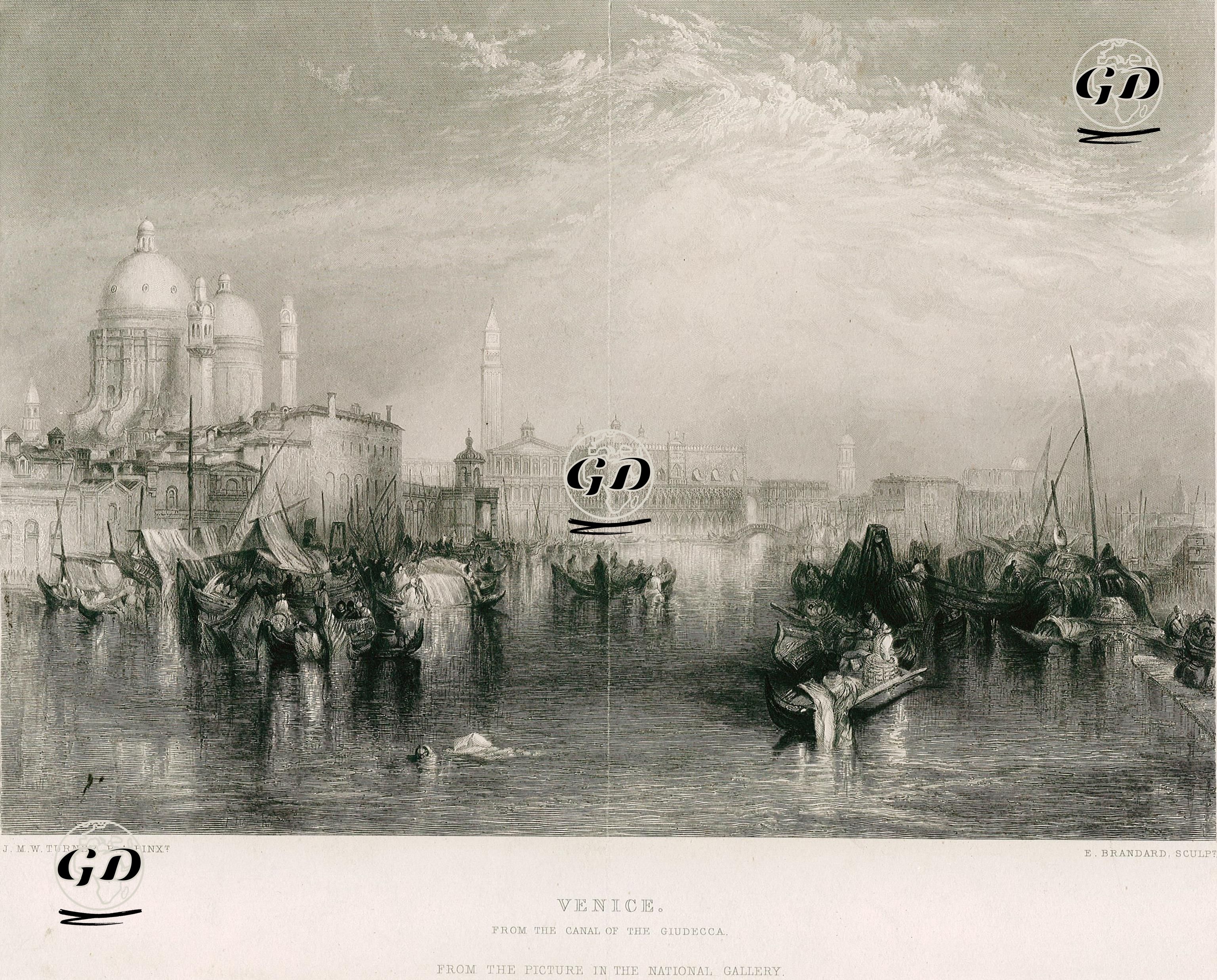 Giudecca Kanalından Venedik - Joseph Mallord William Turner (1775-1851) - 1859