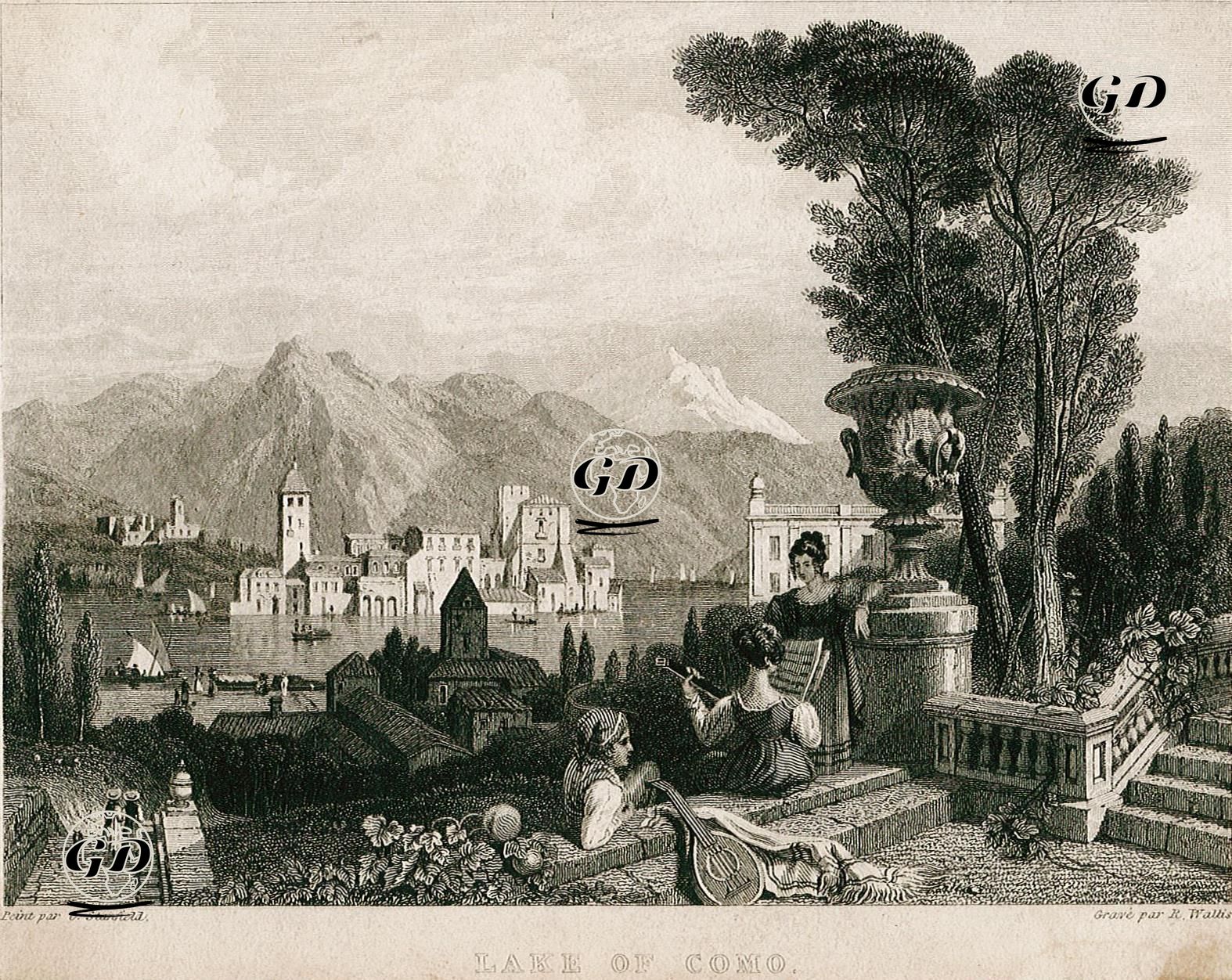 Lake Of Como  - Clarkson Stanfield (1793-1867) - 1834
