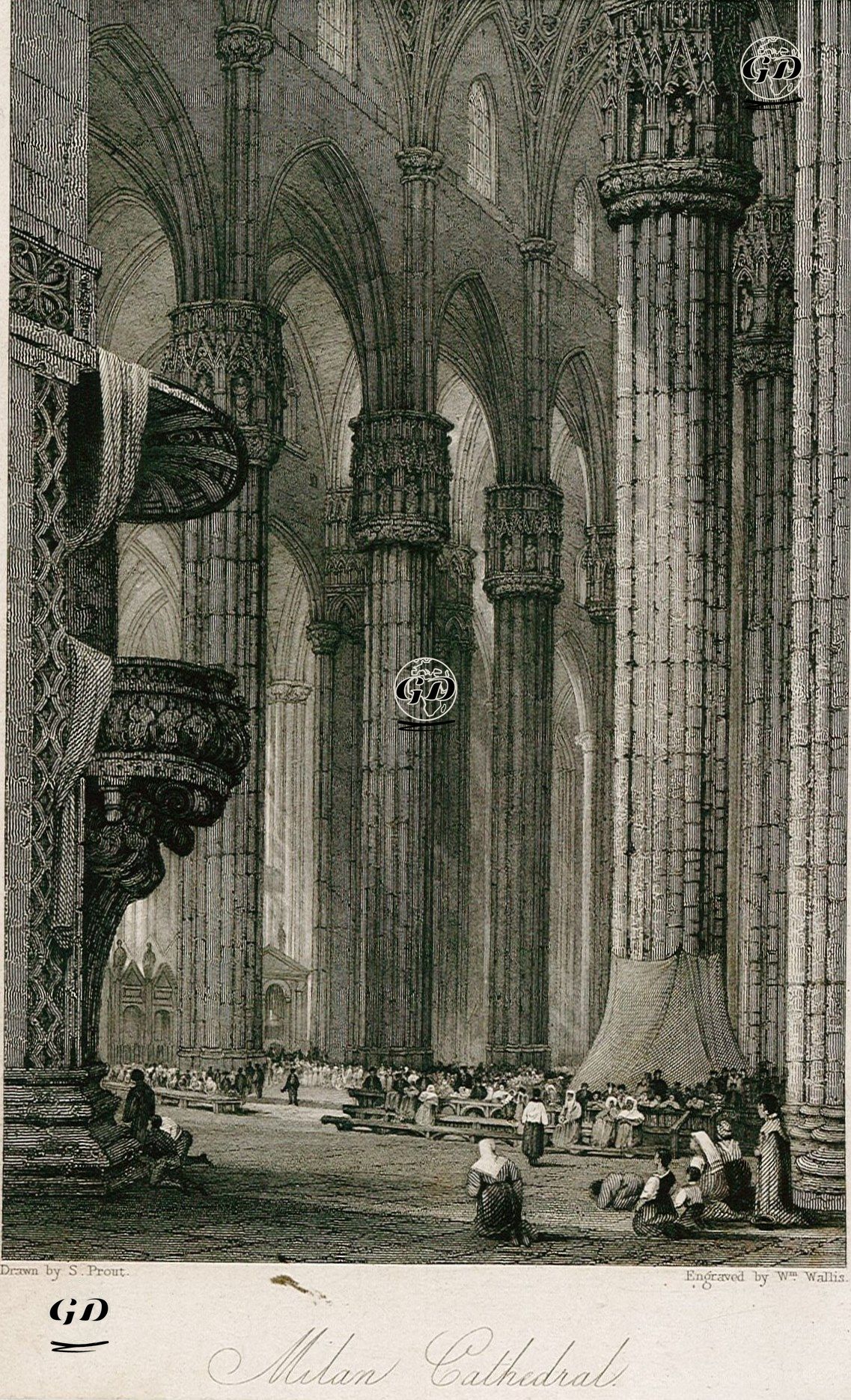 Milano Kathedrali - Samuel Prout (1783-1852) - 1837