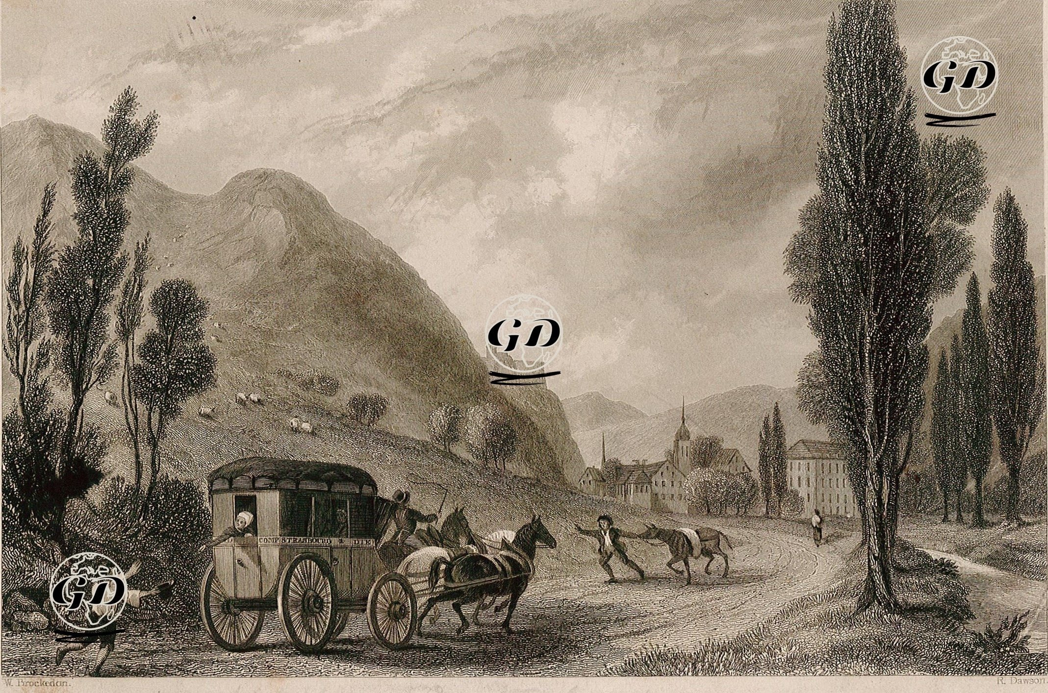 Schirmeck, Ban De La Roche - William Brockedon (1787-1854) - 1837