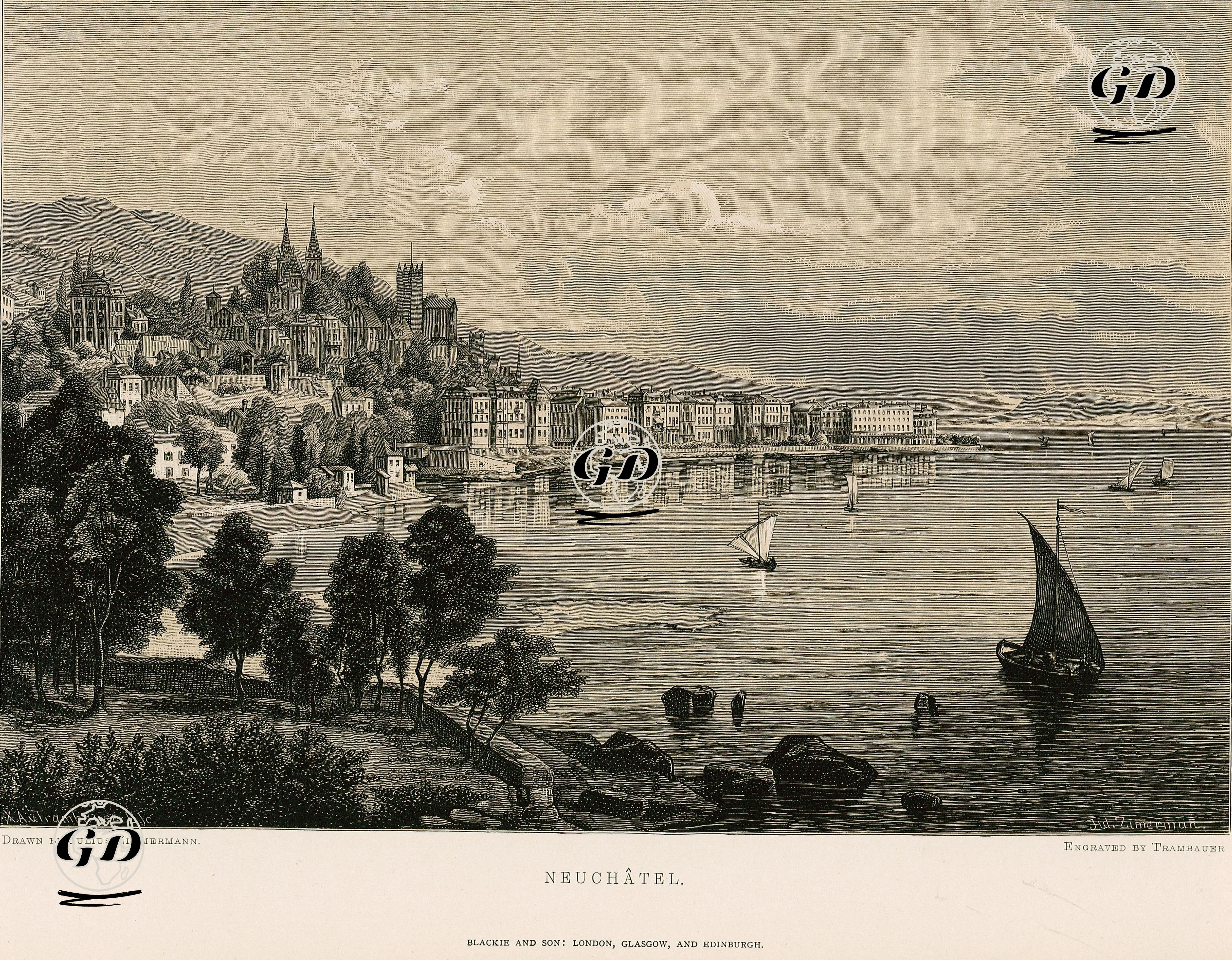 Neuchatel - Julius Zimmermann(1824-1906) - 1881