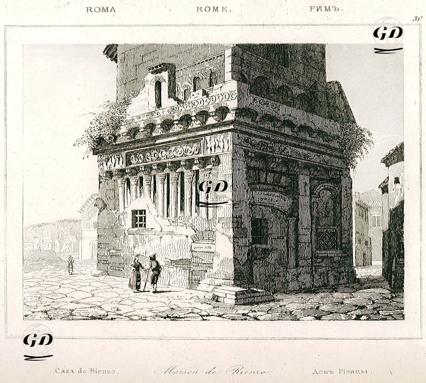 Maison De Rienxo, Rome  -  - 1835
