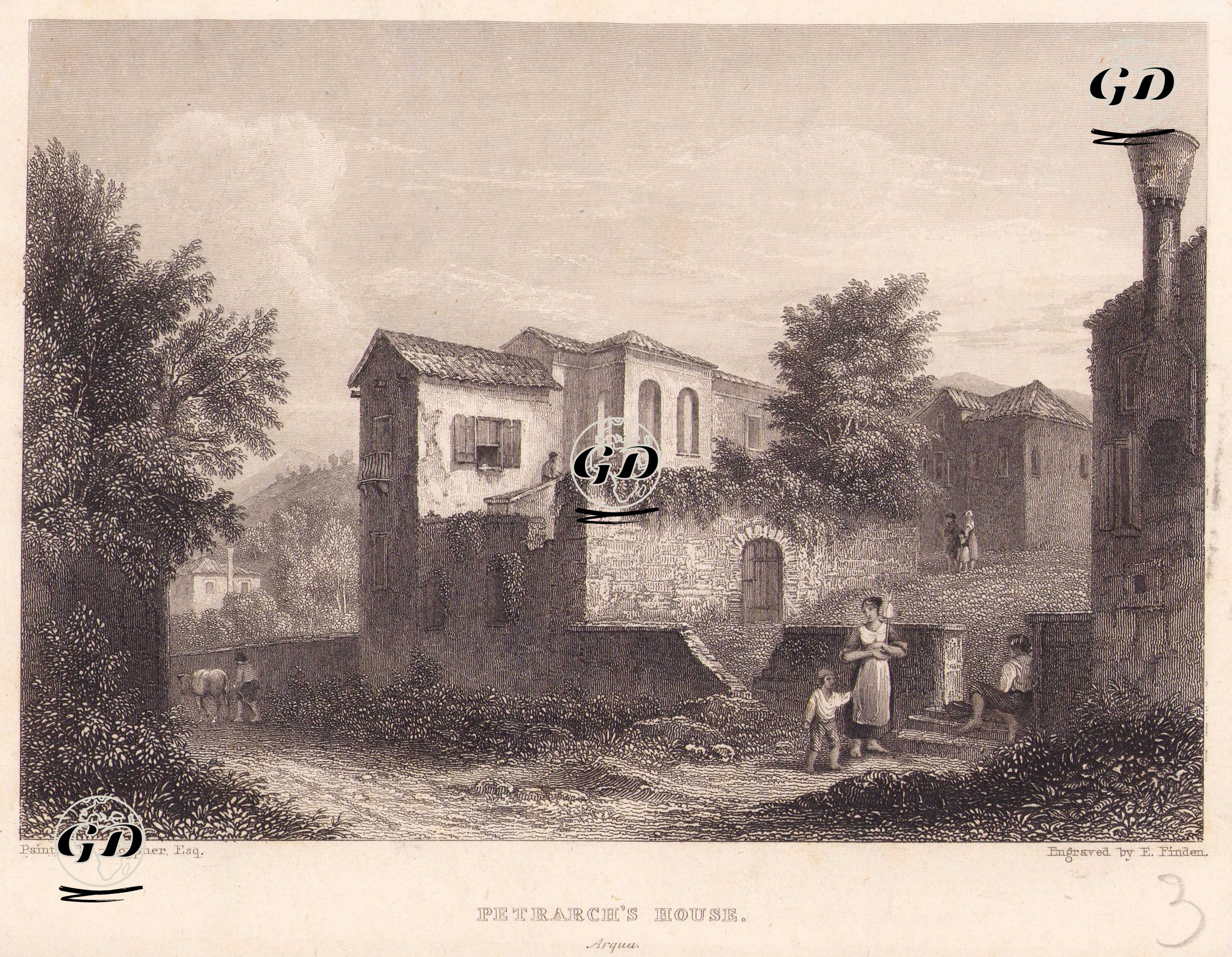 Petrarch's House, Arqua  - John Hoppner (1758-1810) - 1833