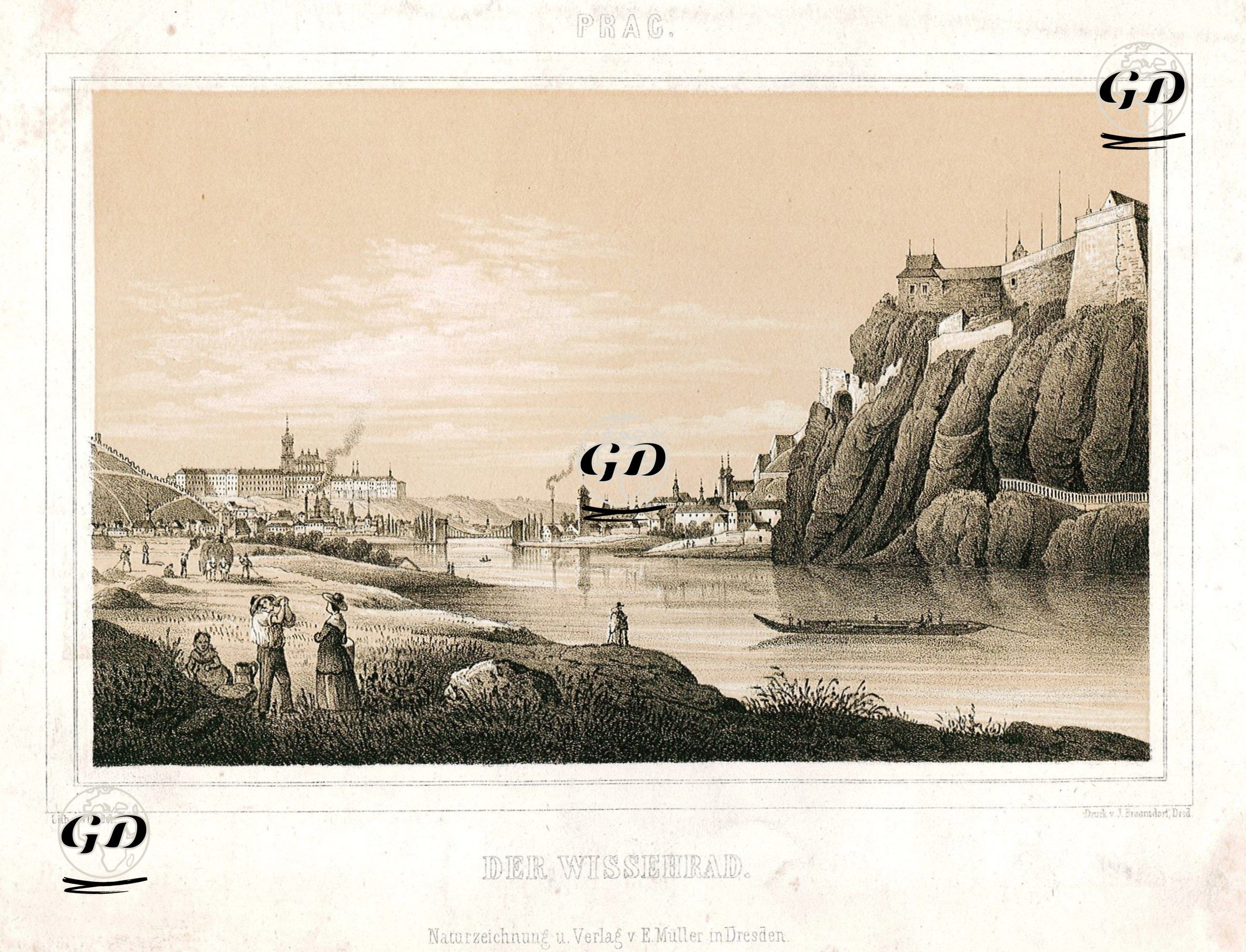 Prag, Der Wissehrad -  - 1800's