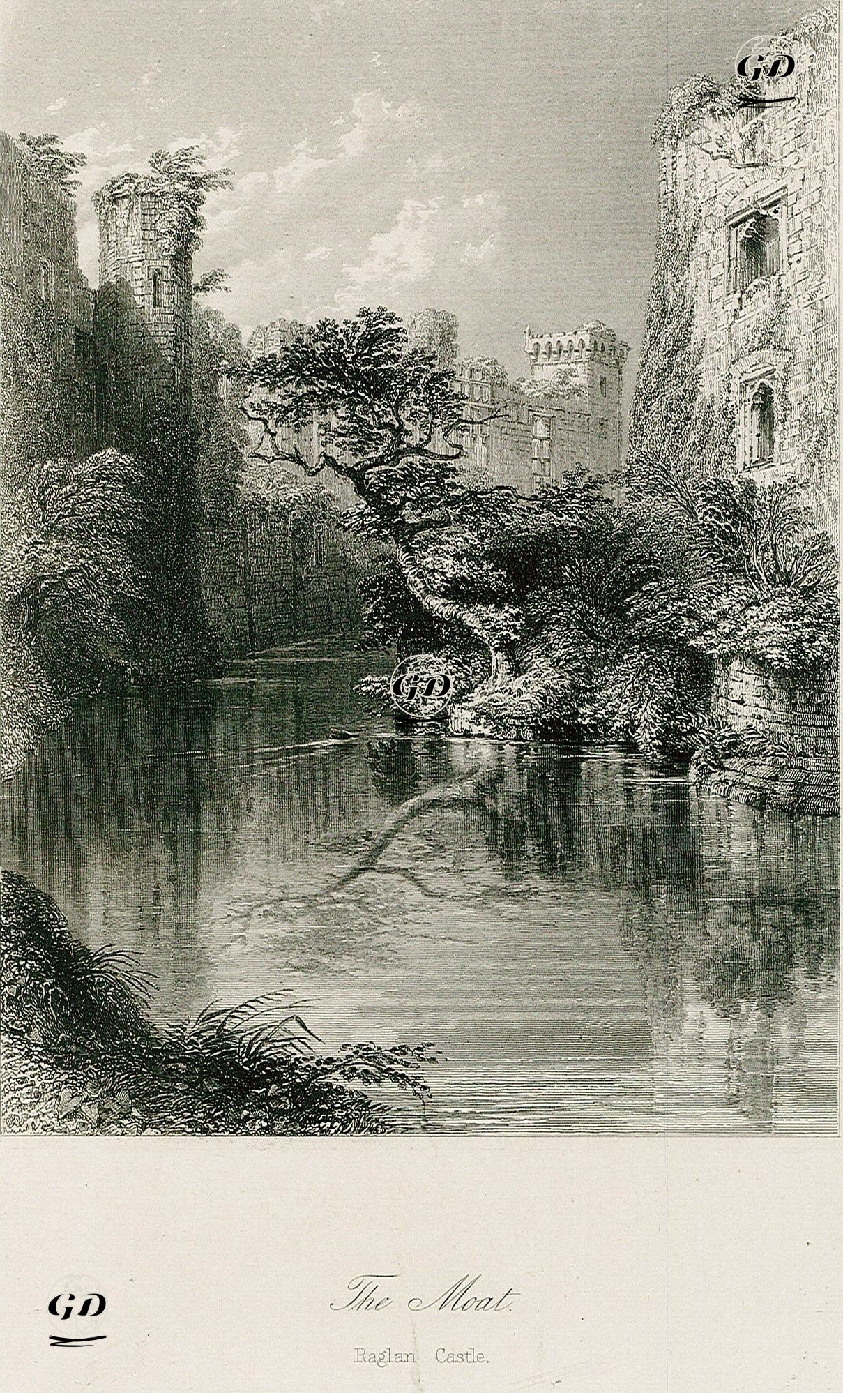The Moat, Raglan Castle - William Henry Bartlett (1809-1854) - 1842