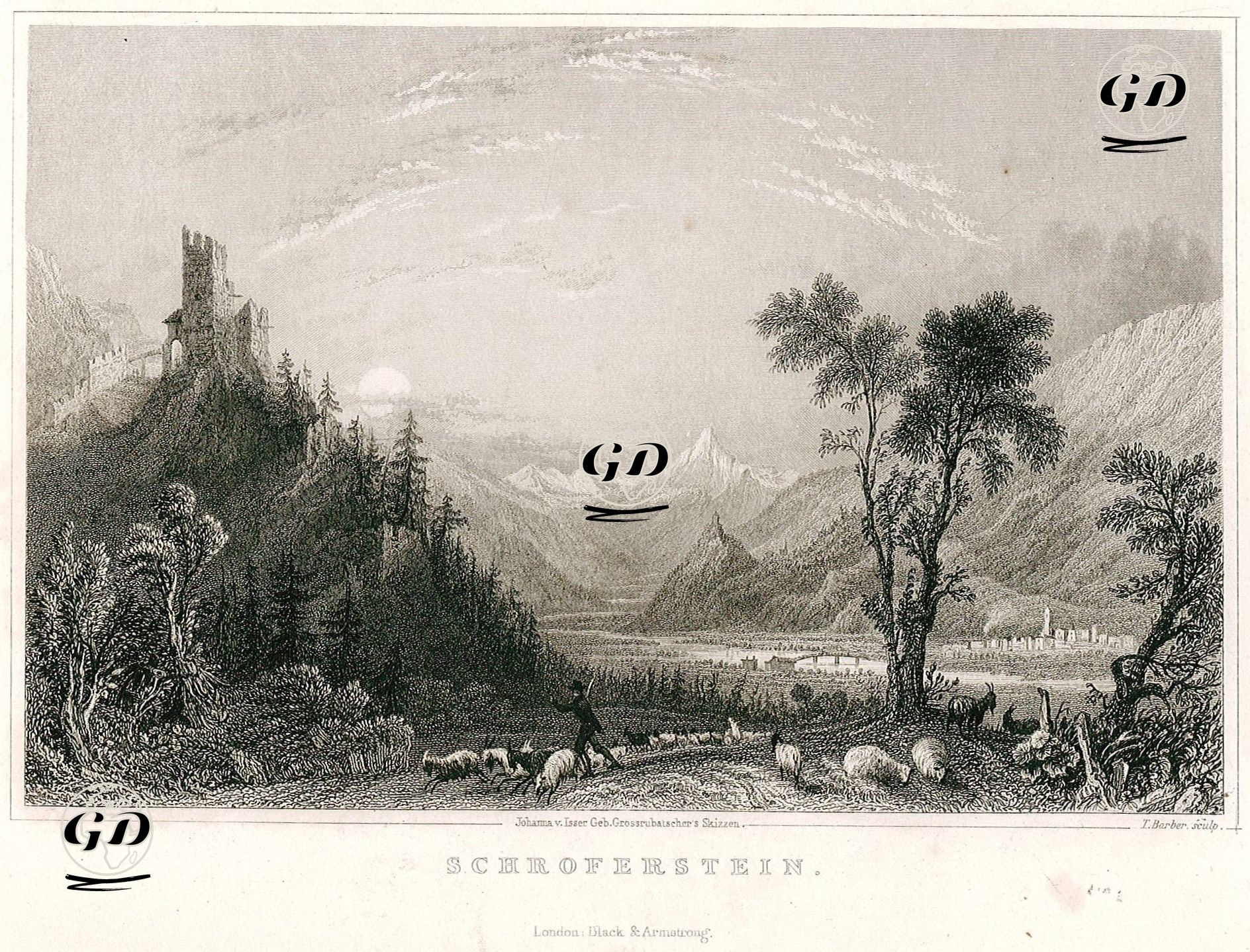 Schroferstein - Thomas Allom (1804-1872) - 1830's