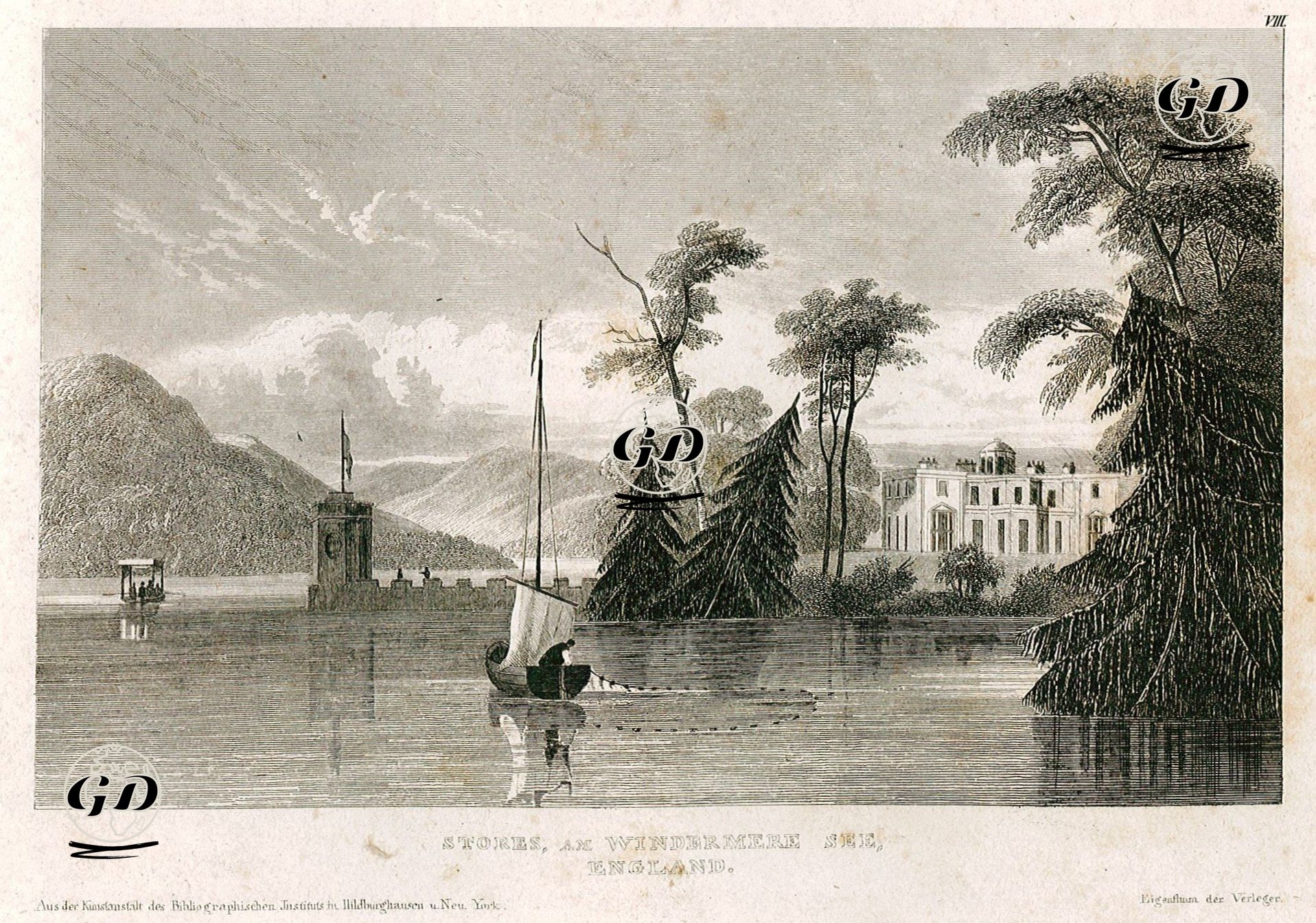 Windermere Gölü  -  - 1845