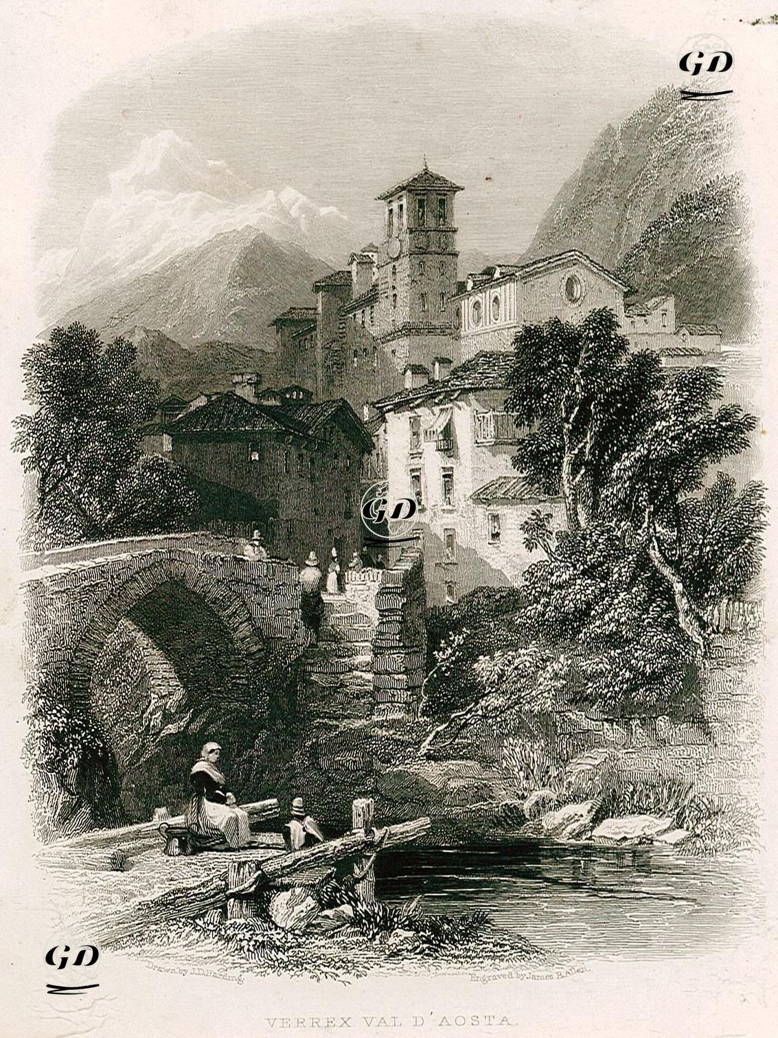Verrex Val D'Aosta - James Duffield Harding (1798-1863) - 1833