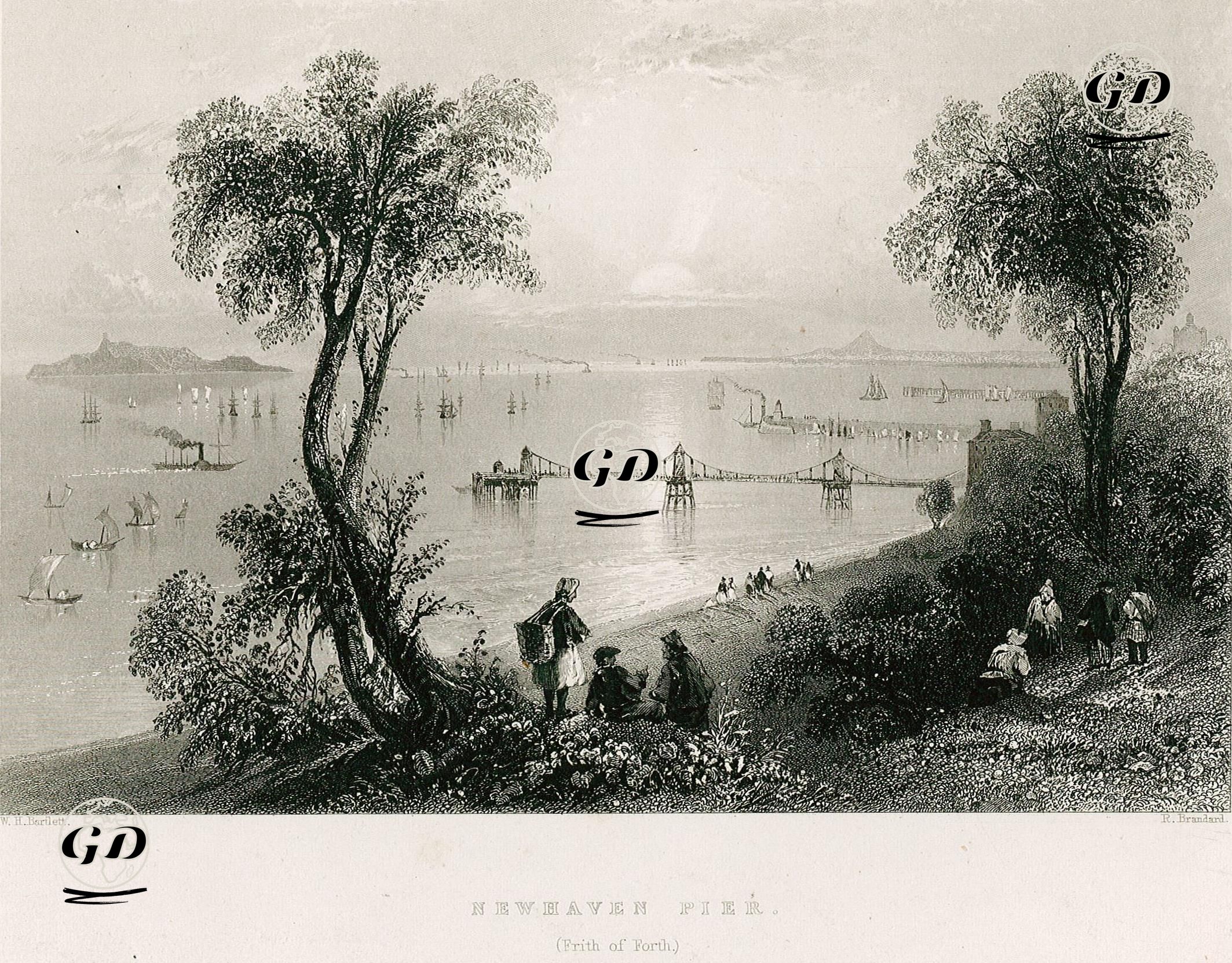 Newhaven Pier, Frith Of Forth - William Henry Bartlett (1809-1854) - 1842