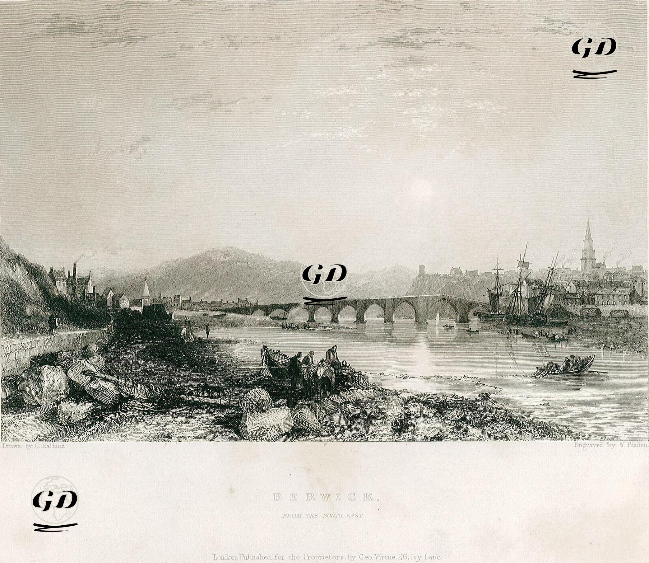Güneydoğu Tarafından Berwick - George Balmer (1805-1846) - 1842