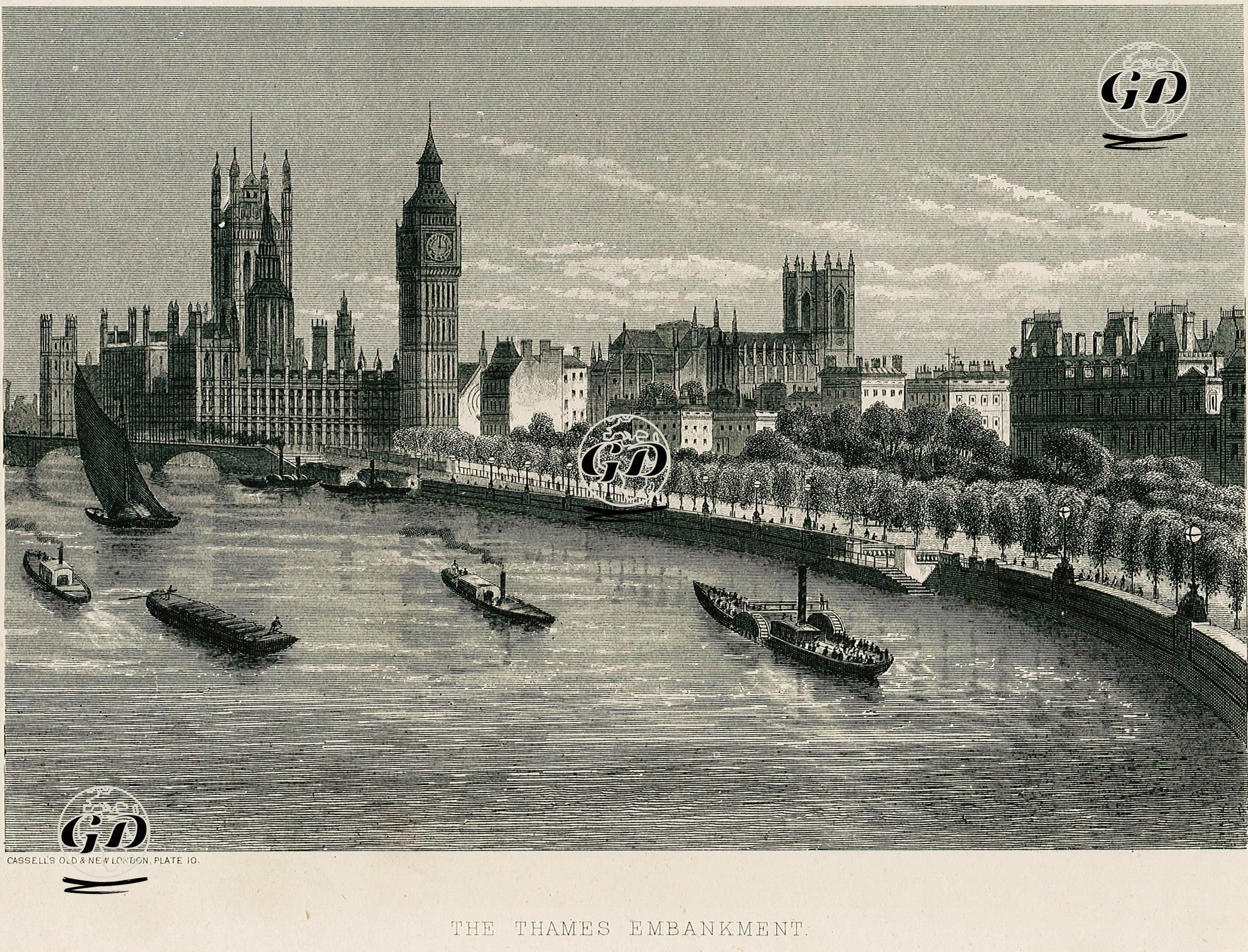The Thames Embankment -  - 1890