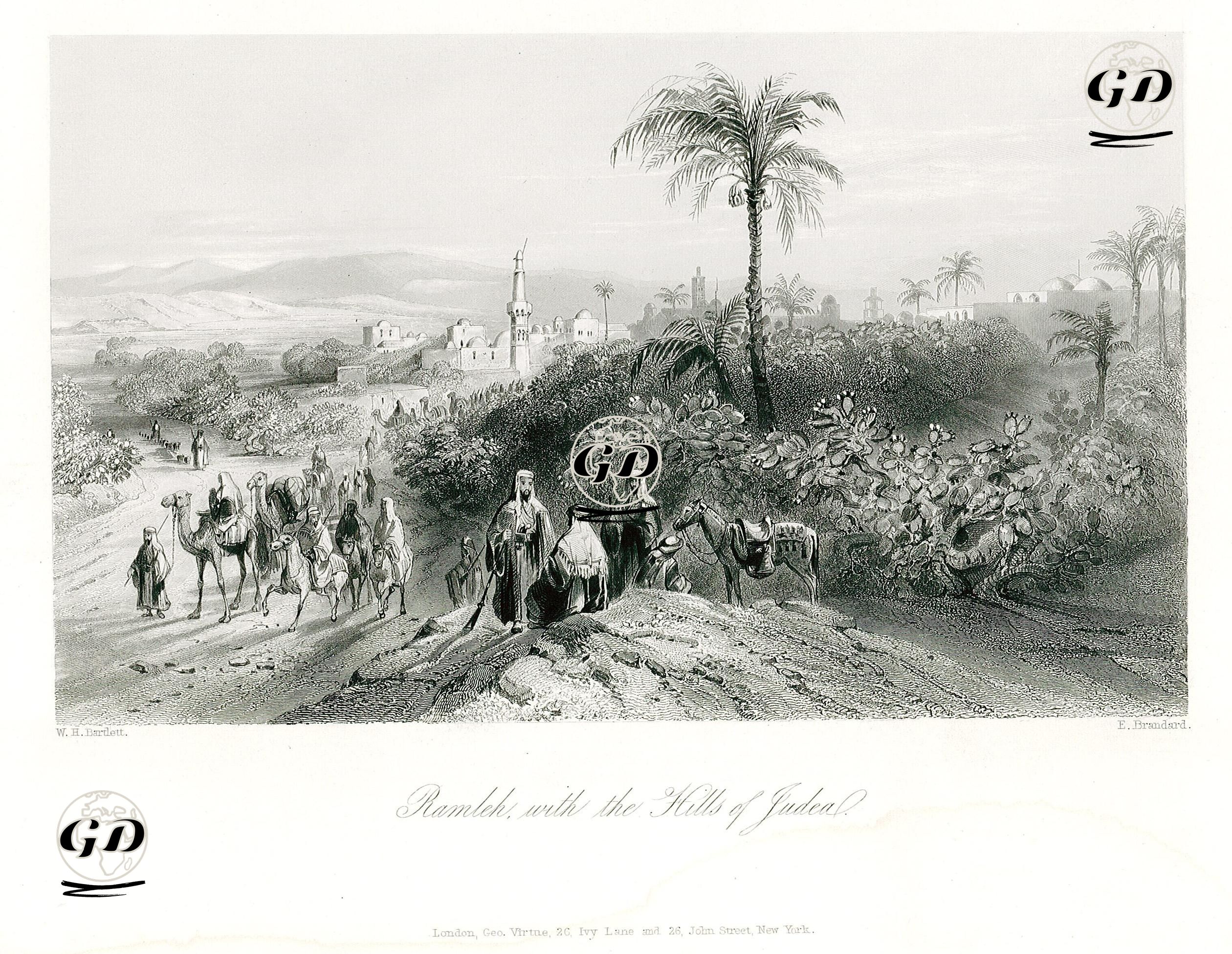 Judea Dağı İle Birlikte Ramla - William Henry Bartlett (1809-1854) - 1847