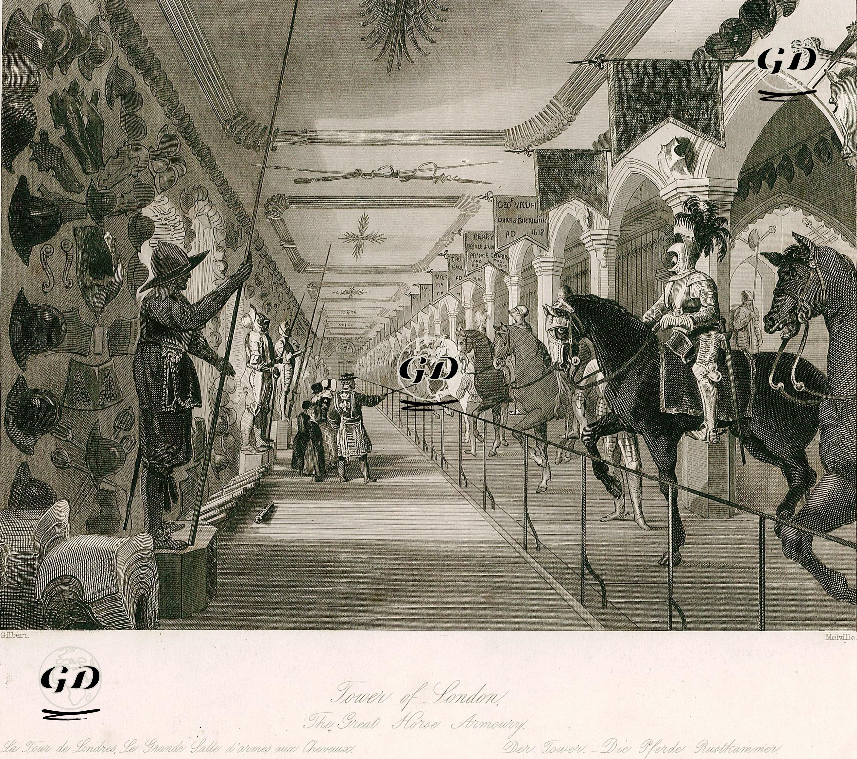 Büyük Zırh Odası, Londra Kulesi - John Gilbert (1817-1897) - 1845
