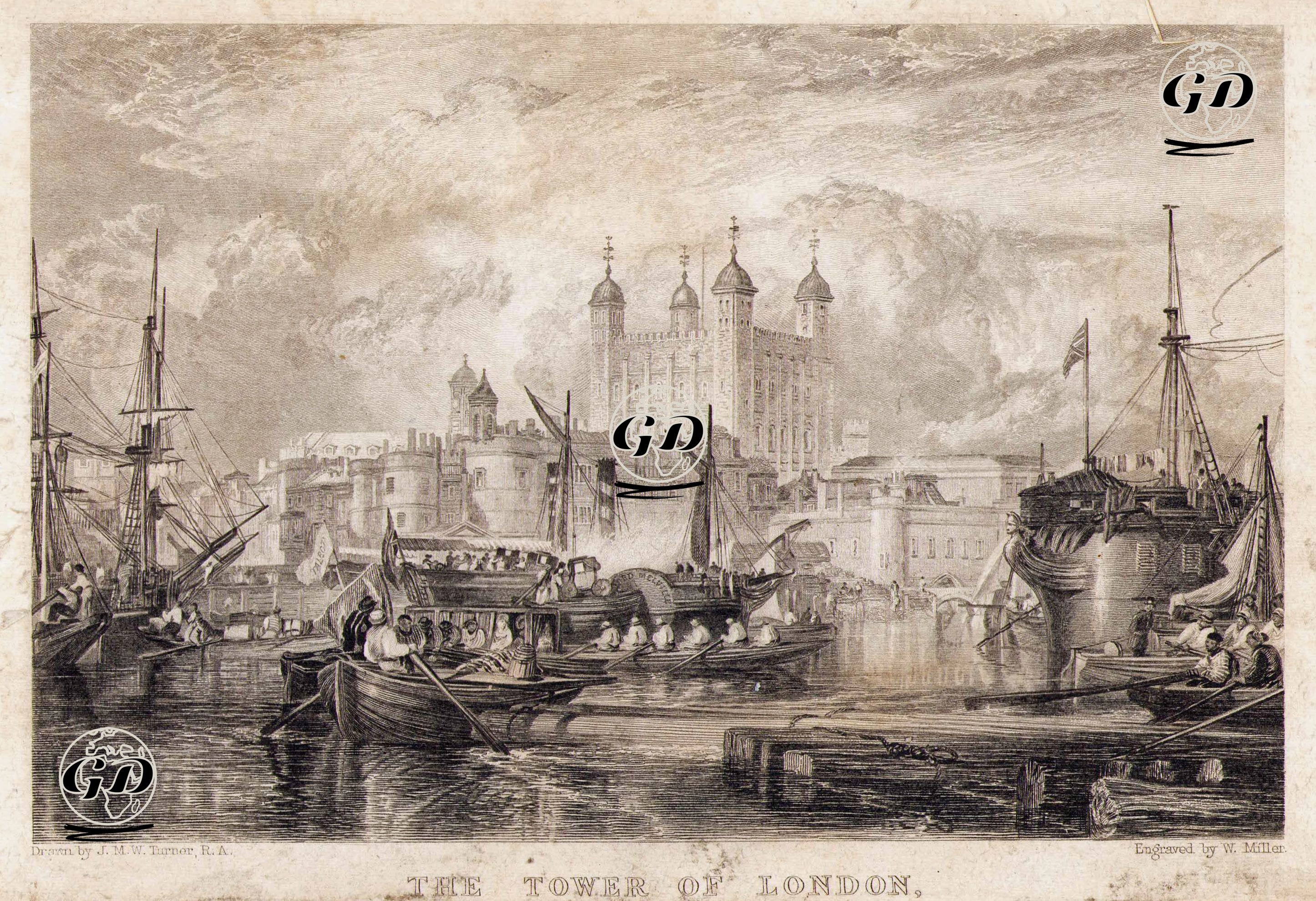 Londra Kulesi - Joseph Mallord William Turner (1775-1851) - 1832