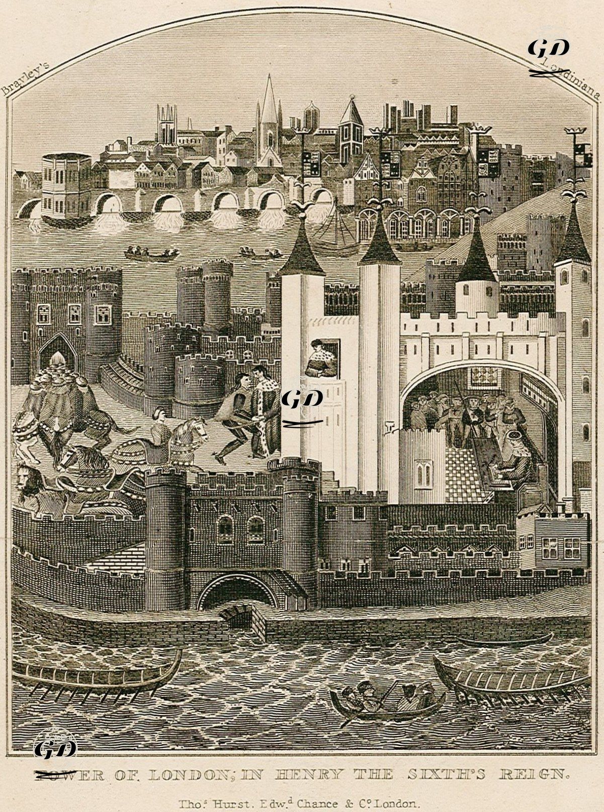 Tower Of London, In Henry The Sixth's Reign  - Brayley's Londiniana - 1820