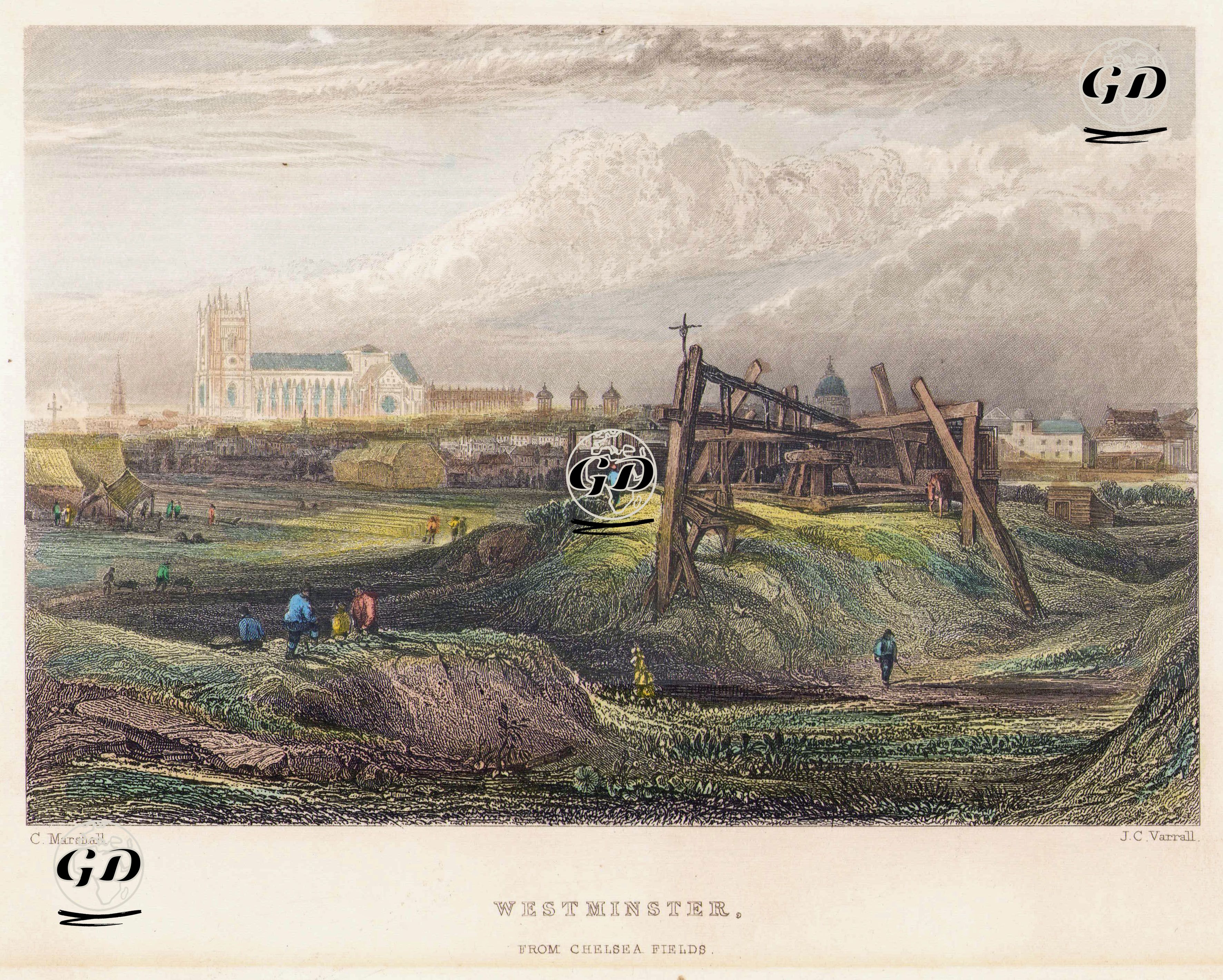 Chelsea Bölgesinden Westminster - Charles Marshall (1806-1890) - 1839
