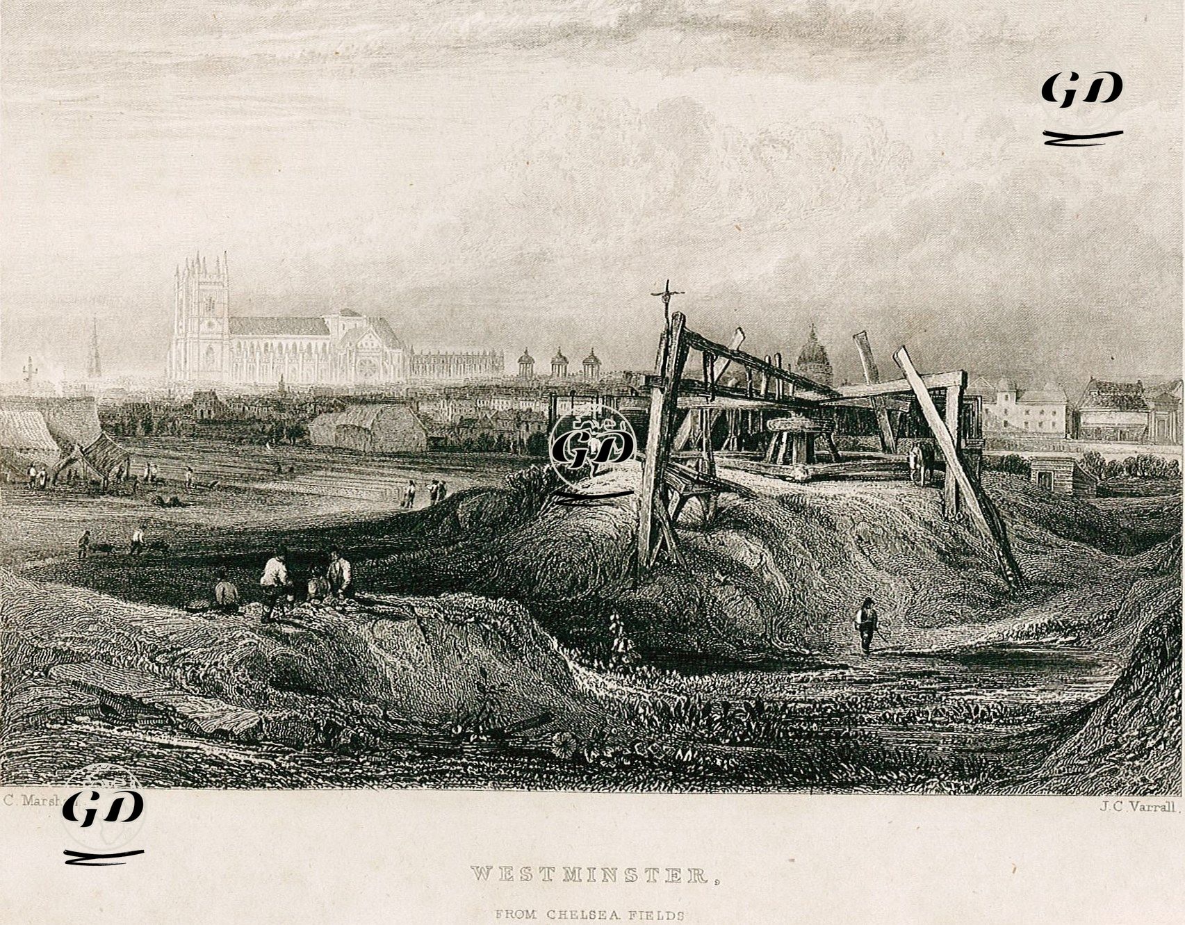 Chelsea Bölgesinden Westminster - Charles Marshall (1806-1890) - 1839