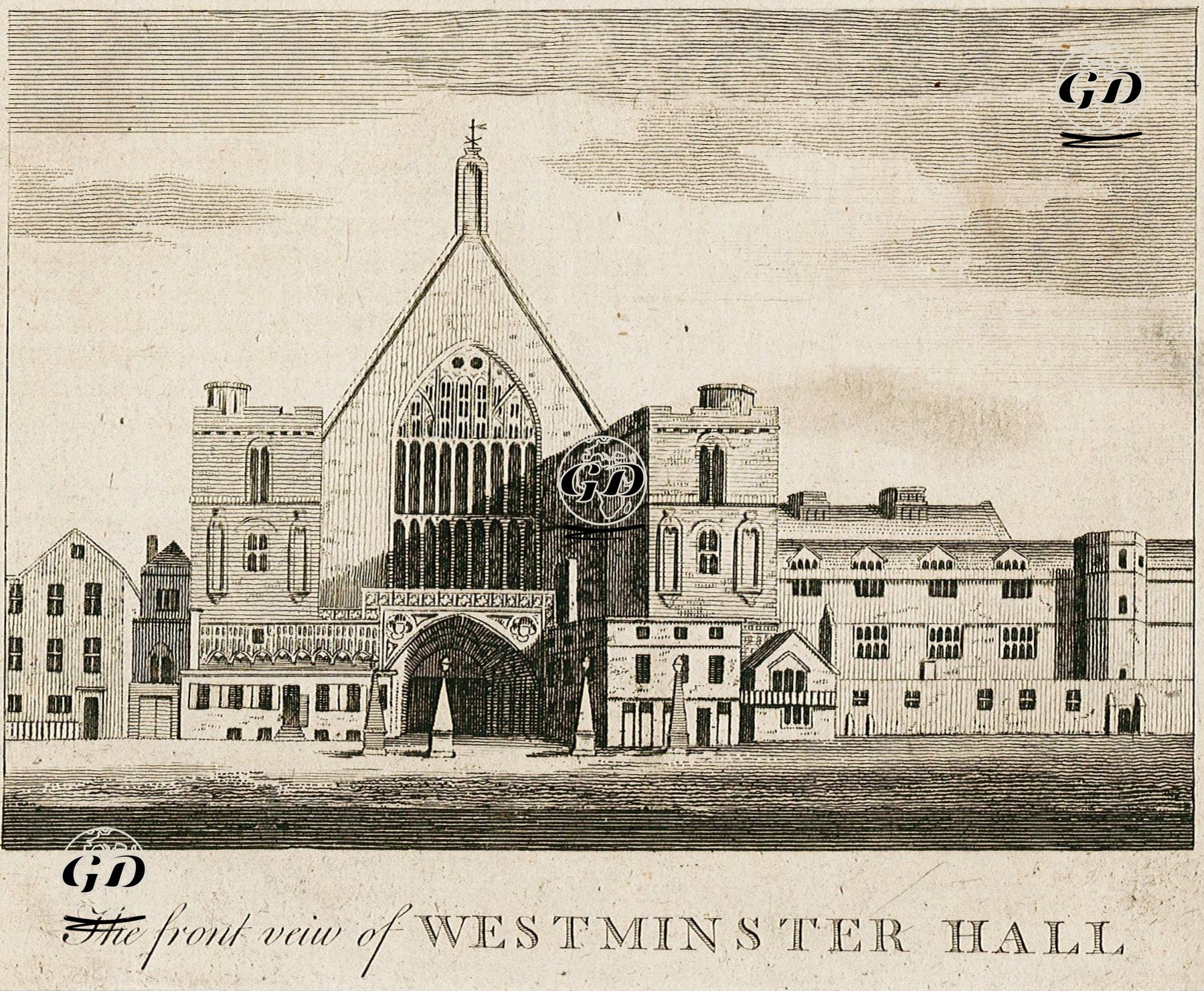 The Front View Of Westminster Hall  -  - 1775