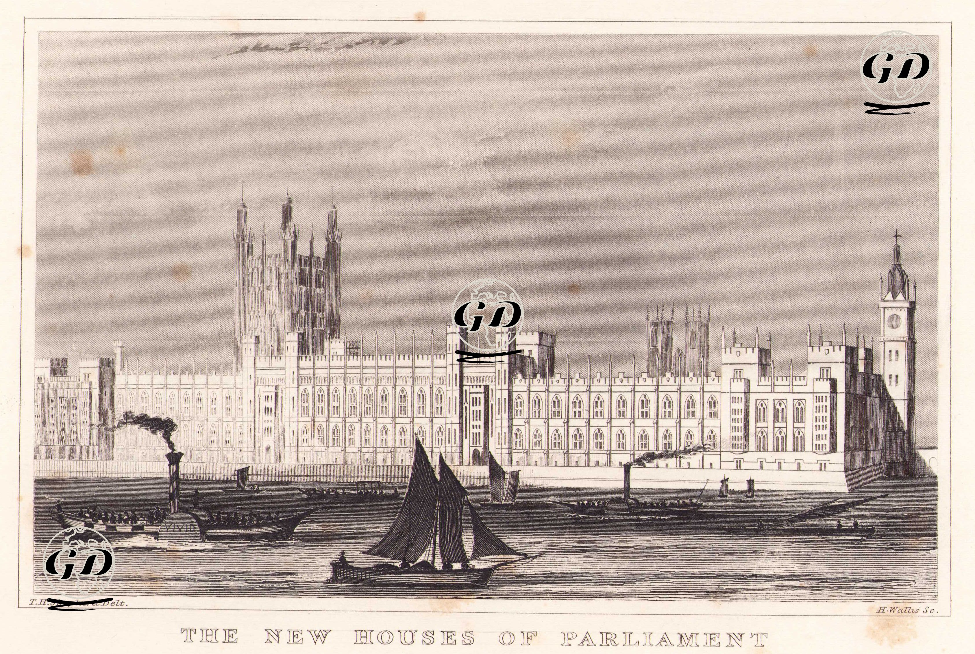 Yeni Parlamento Binası - Thomas Hosmer Shepherd (1792-1864) - 1850