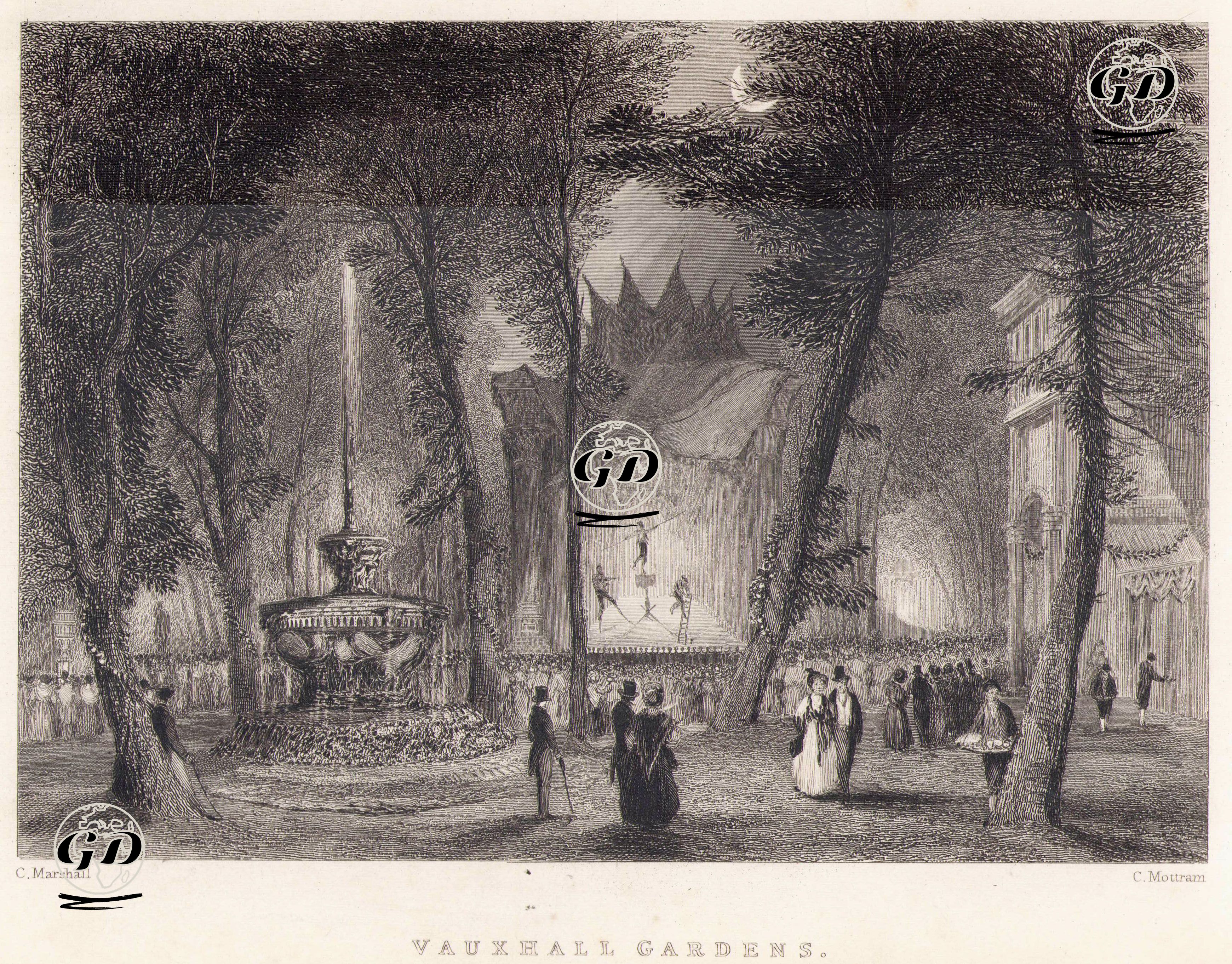 Vauxhall Bahçesi - Charles Marshall (1806-1890) - 1830's