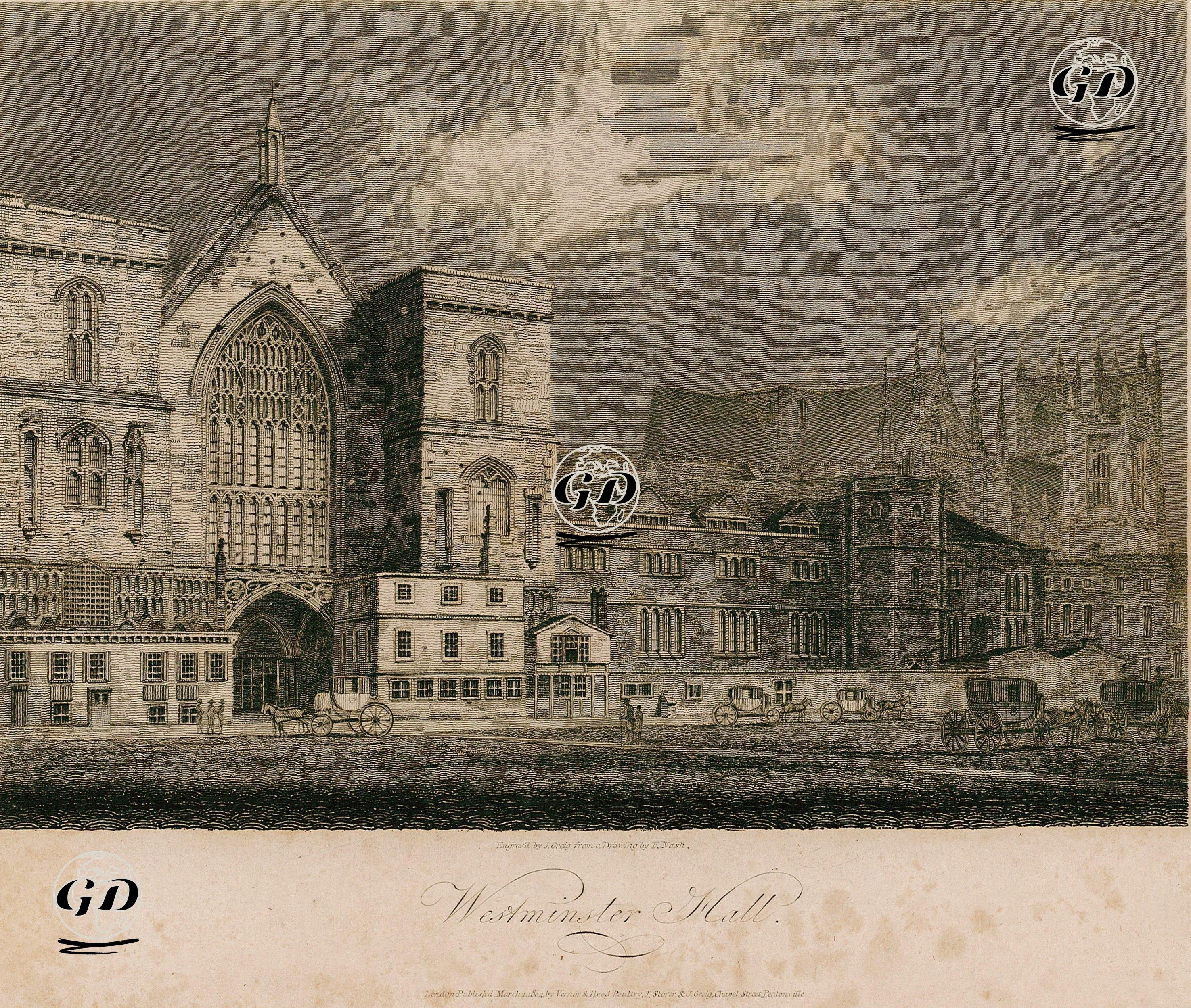 Westminster Hall - Frederick Nash (1782-1856) - 1804