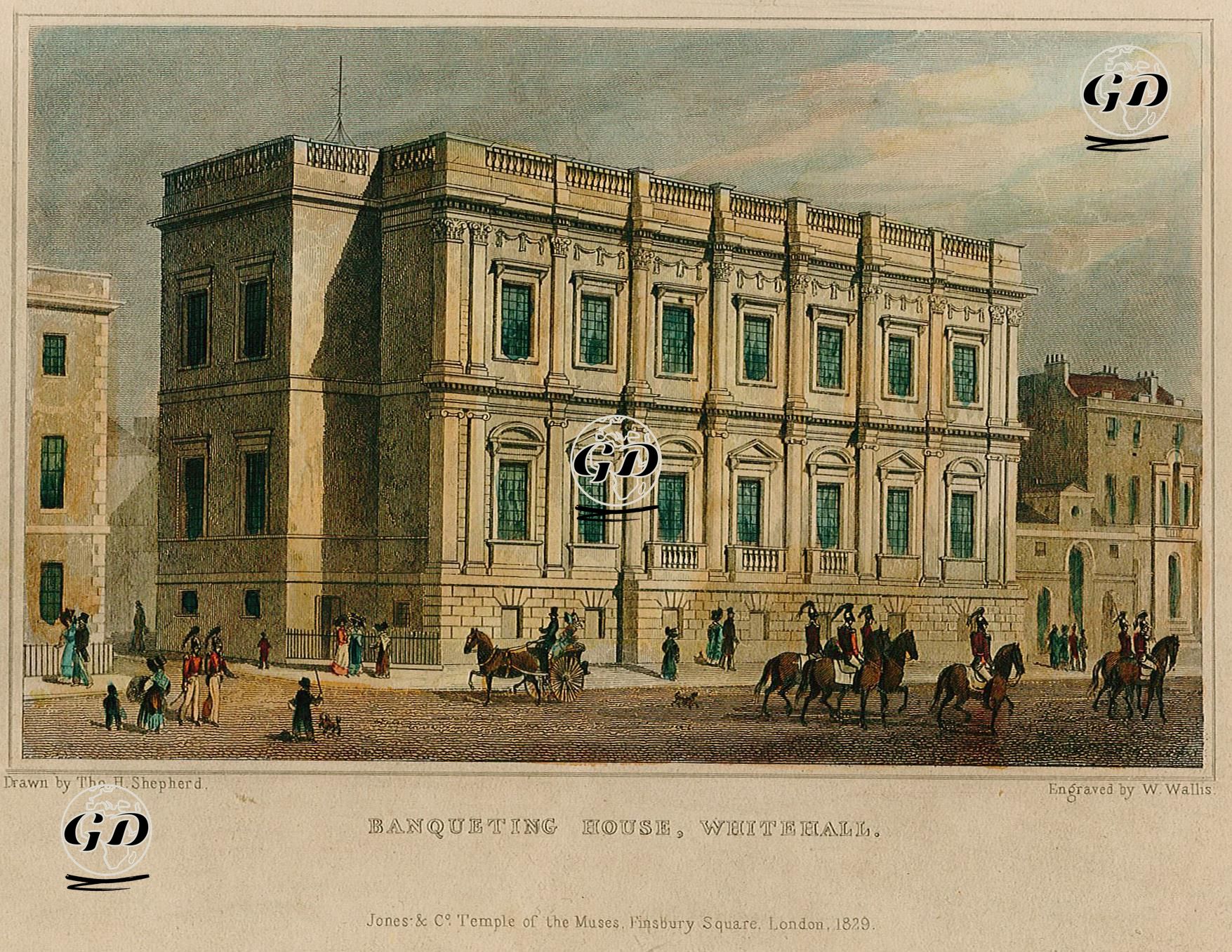 Banqueting House, Whitehall - Thomas Hosmer Shepherd (1792-1864) - 1829