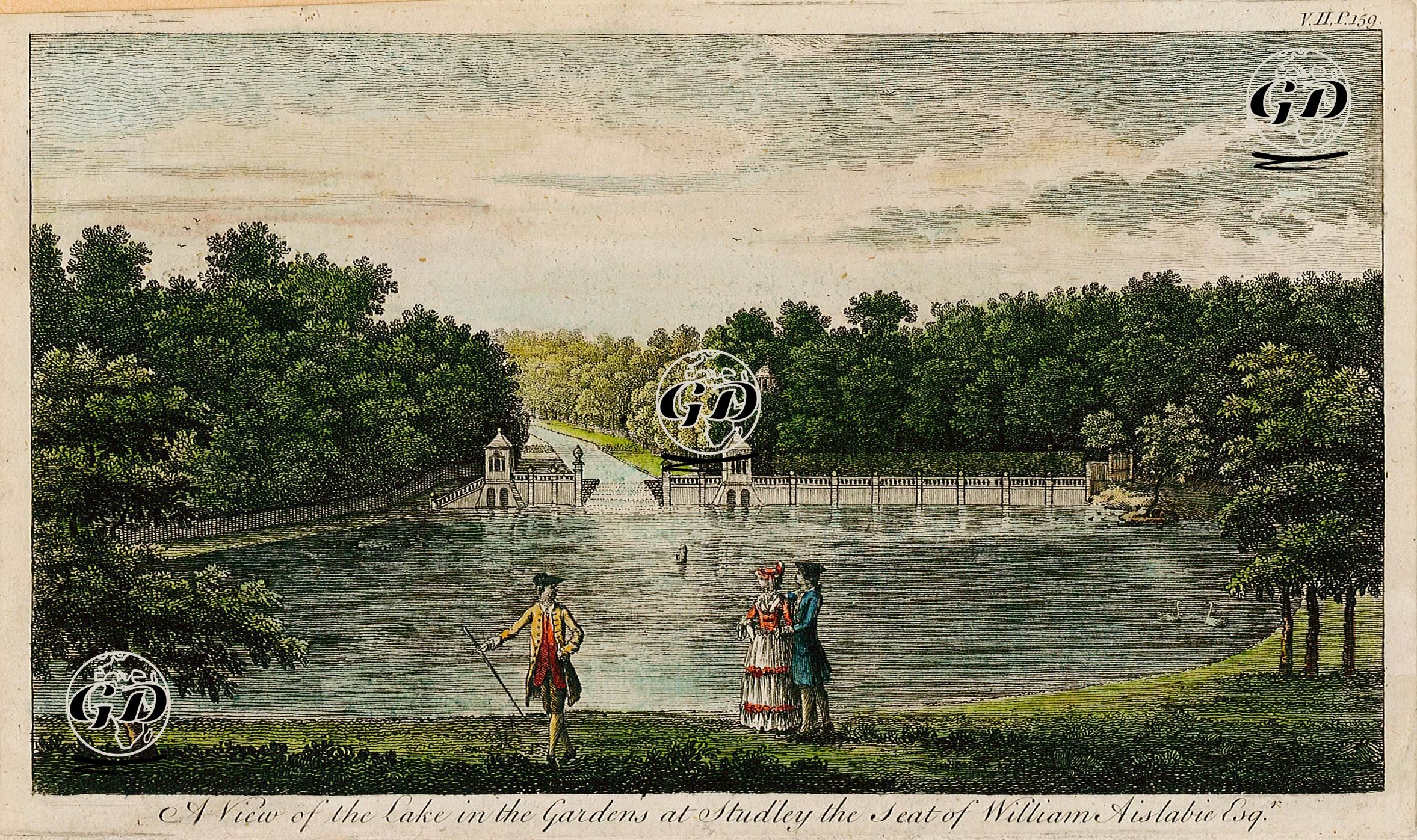 A View Of The Lake In The Gardens At Studley The Seat Of William Aislabie -  - 1776