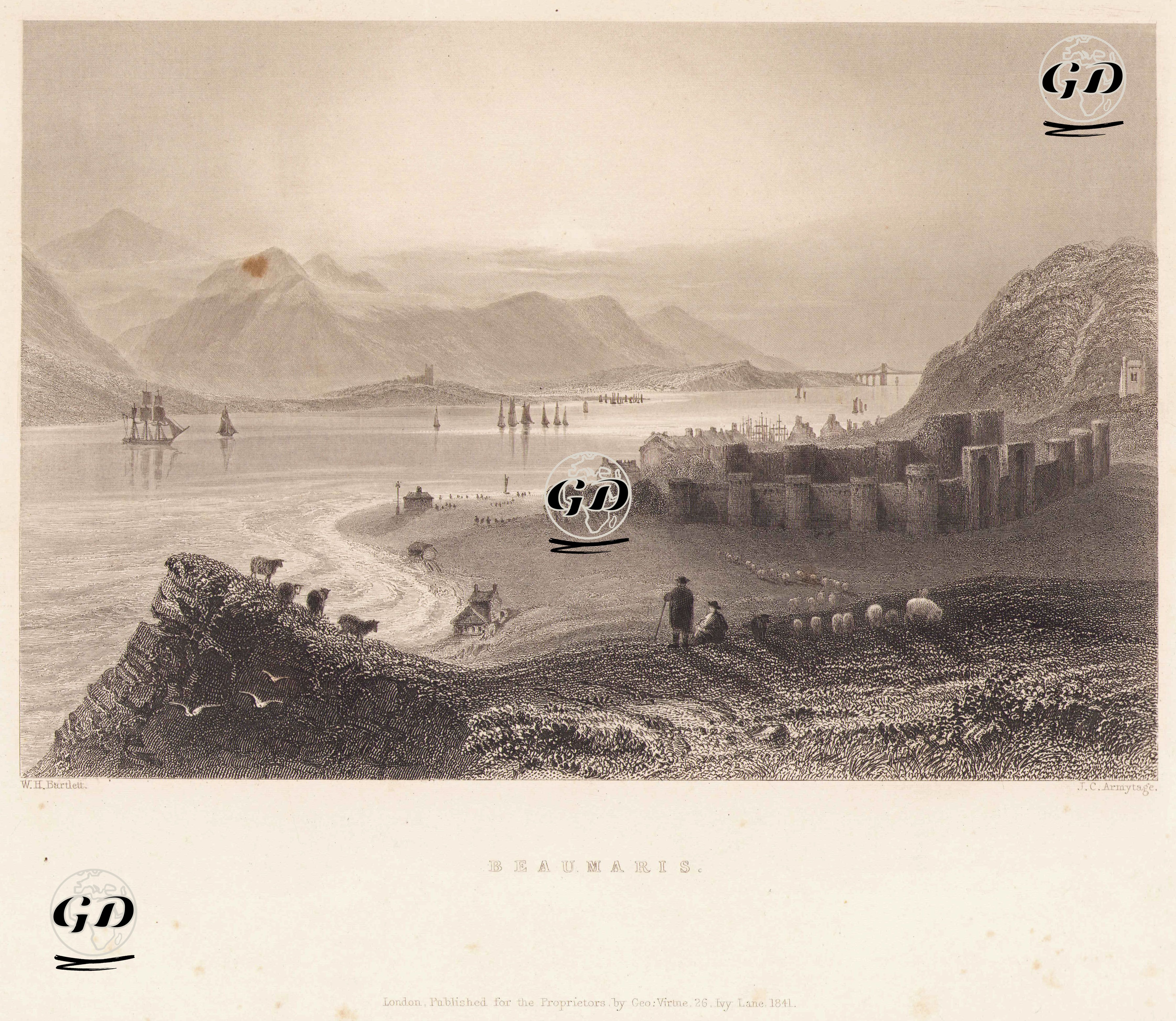 Beaumaris - William Henry Bartlett (1809-1854) - 1841