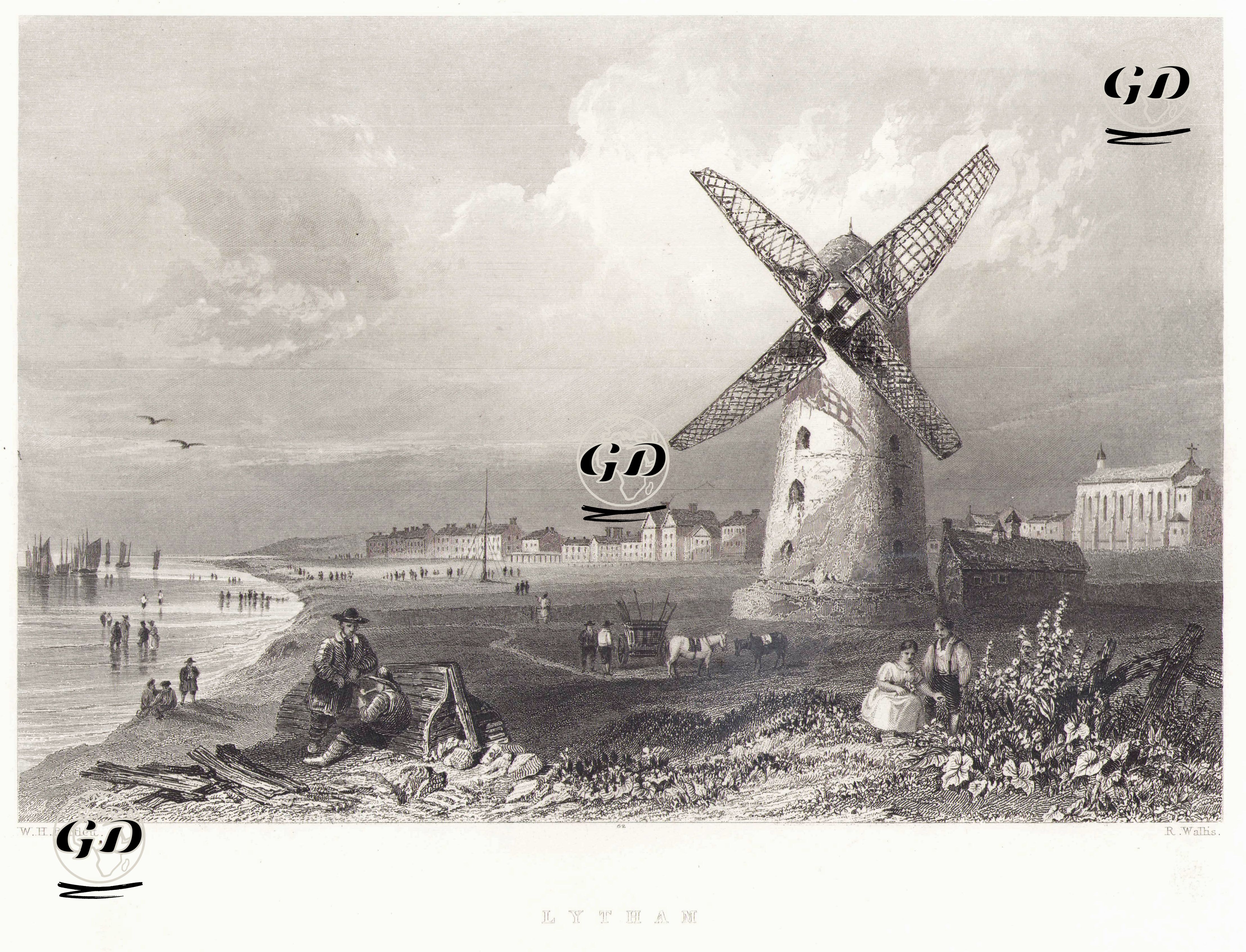 Lytham St Annes - William Henry Bartlett (1809-1854) - 1842