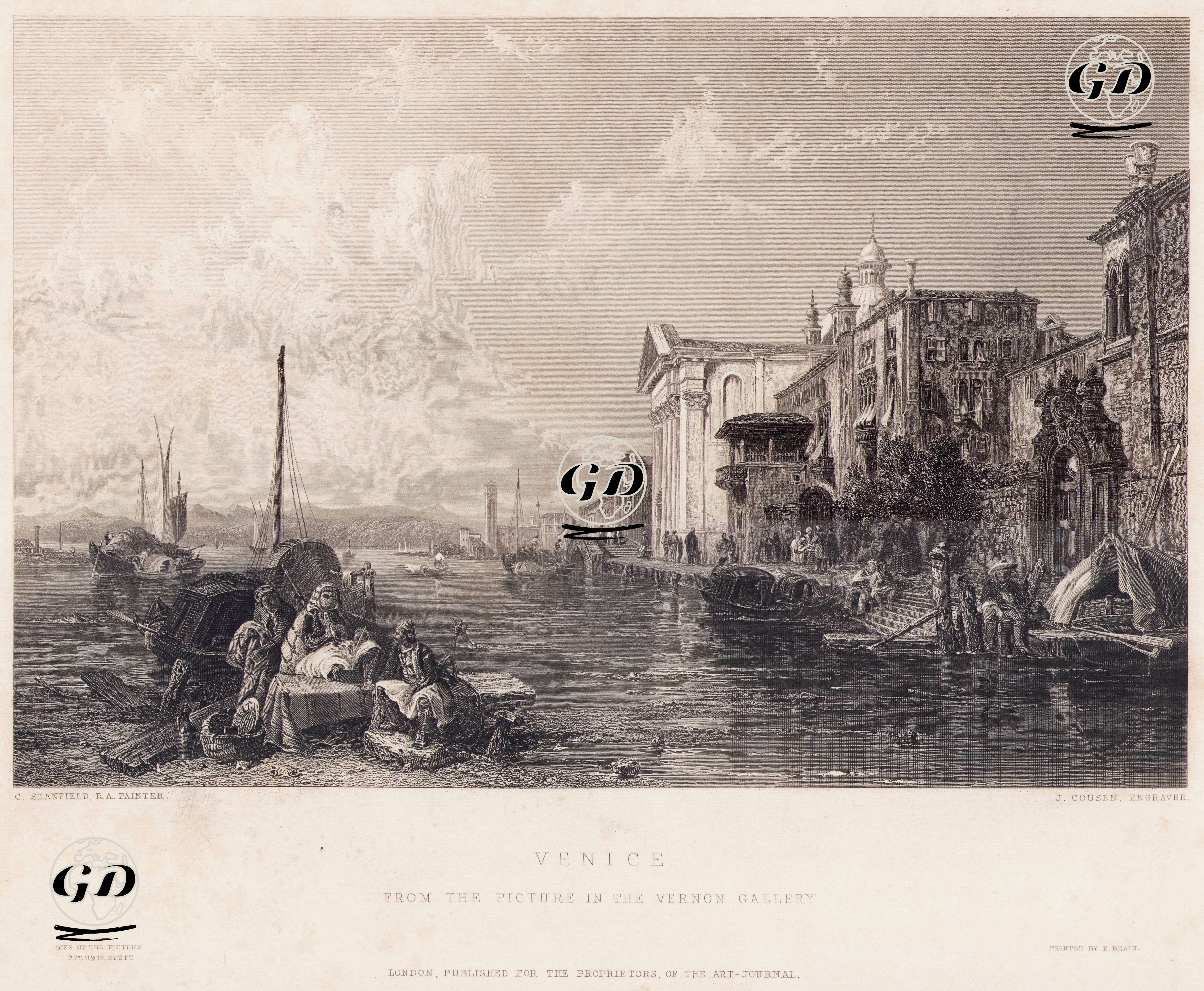 Venedik - Clarkson Stanfield (1793-1867) - 1850's