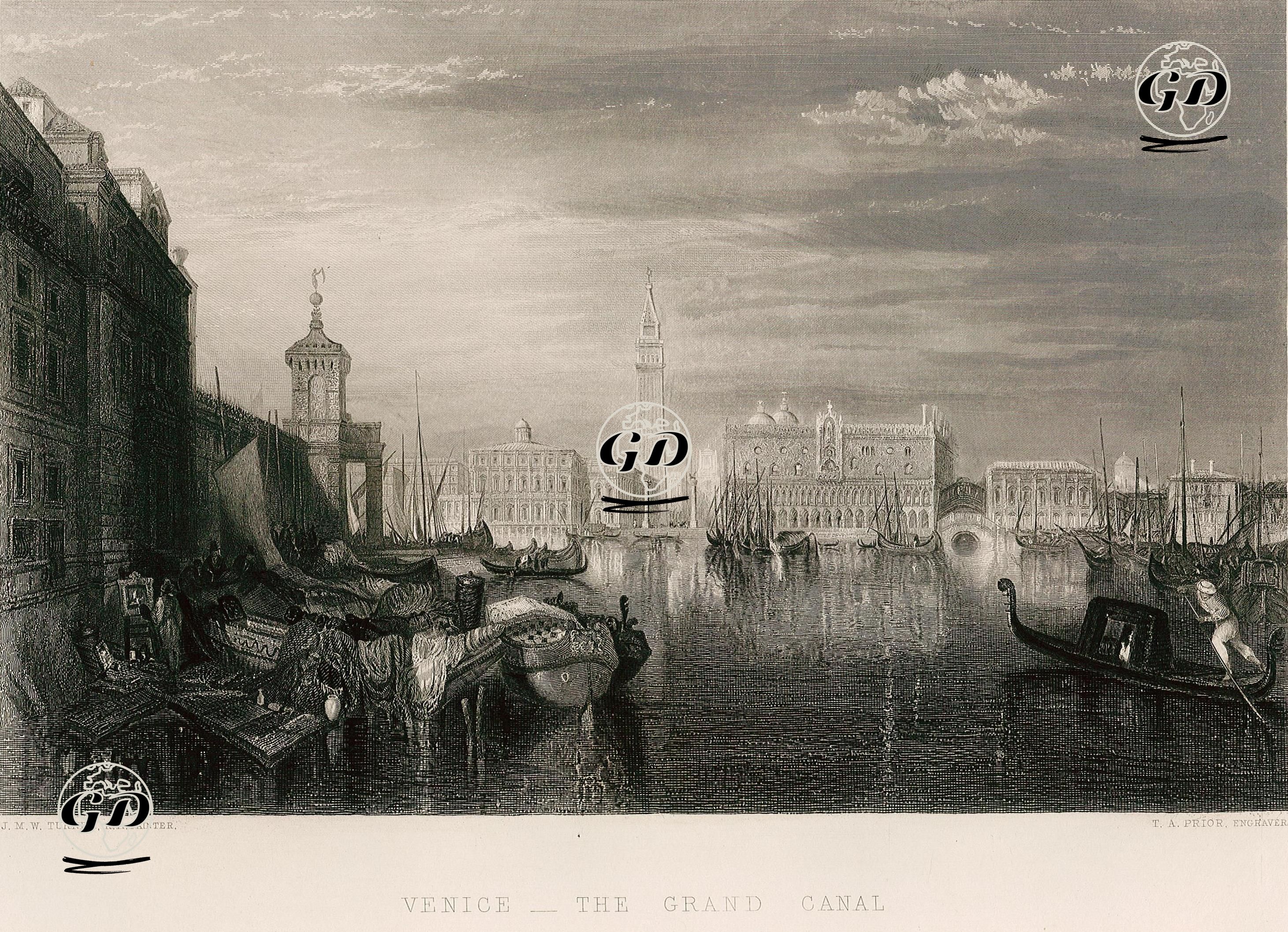 Büyük Kanal, Venedik  - Joseph Mallord William Turner (1775-1851) - 1853