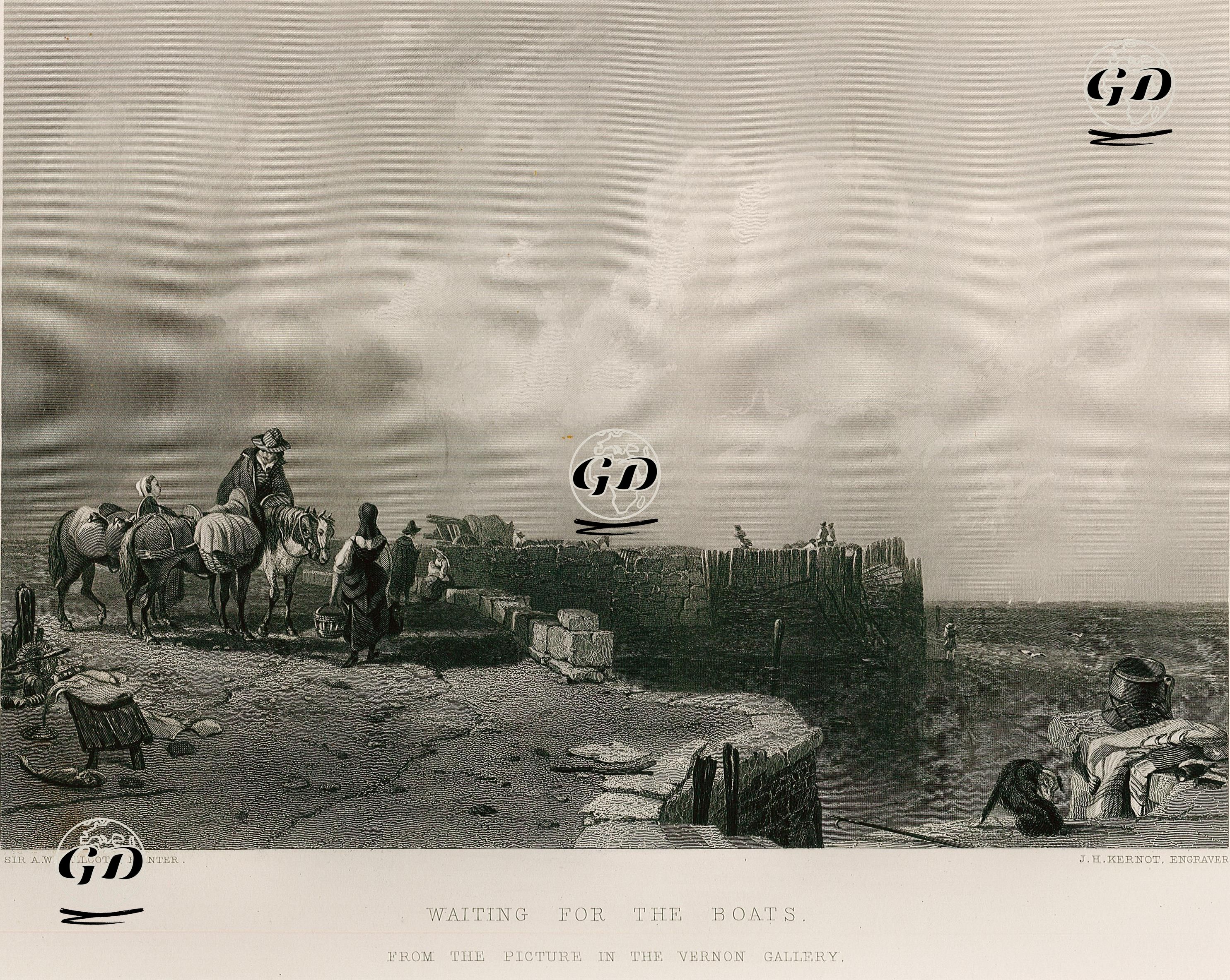 Tekneleri Beklerken - Augustus Wall Callcott (1779-1844) - 1853