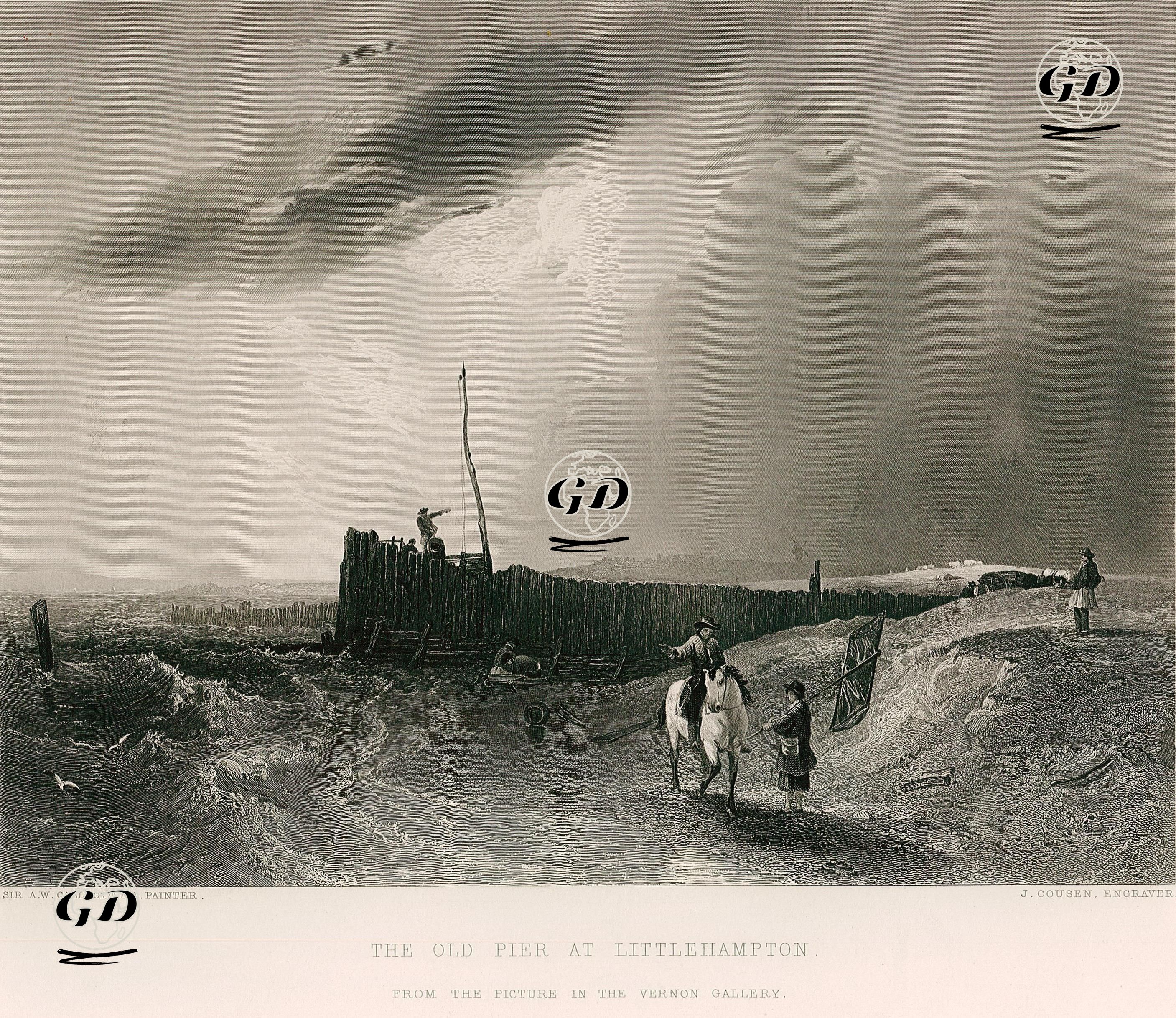 Littlehampton'da Eski İskele - Augustus Wall Callcott (1779-1844) - 1854