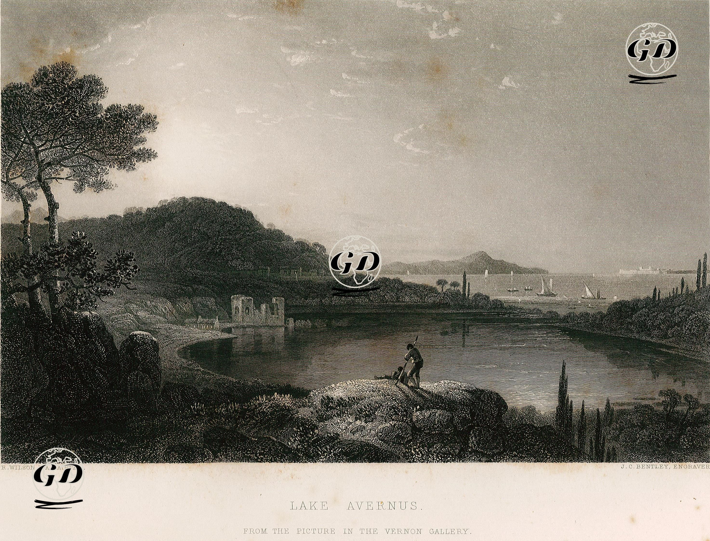 Avernus Gölü - Richard Wilson (1713-1782) - 1851