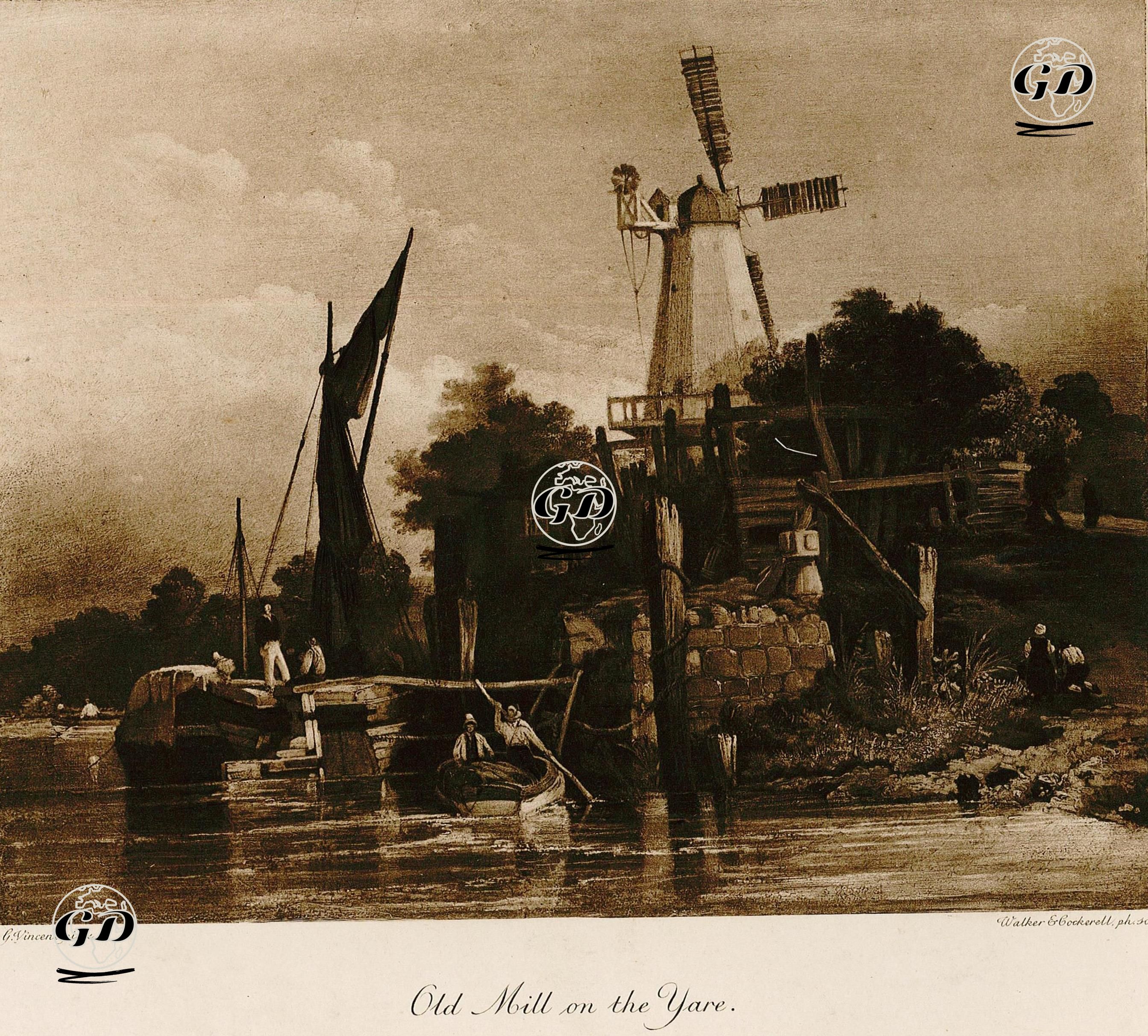 Yare Nehrinde Eski Değirmen - George Vincent (1796-1831) - 1890's