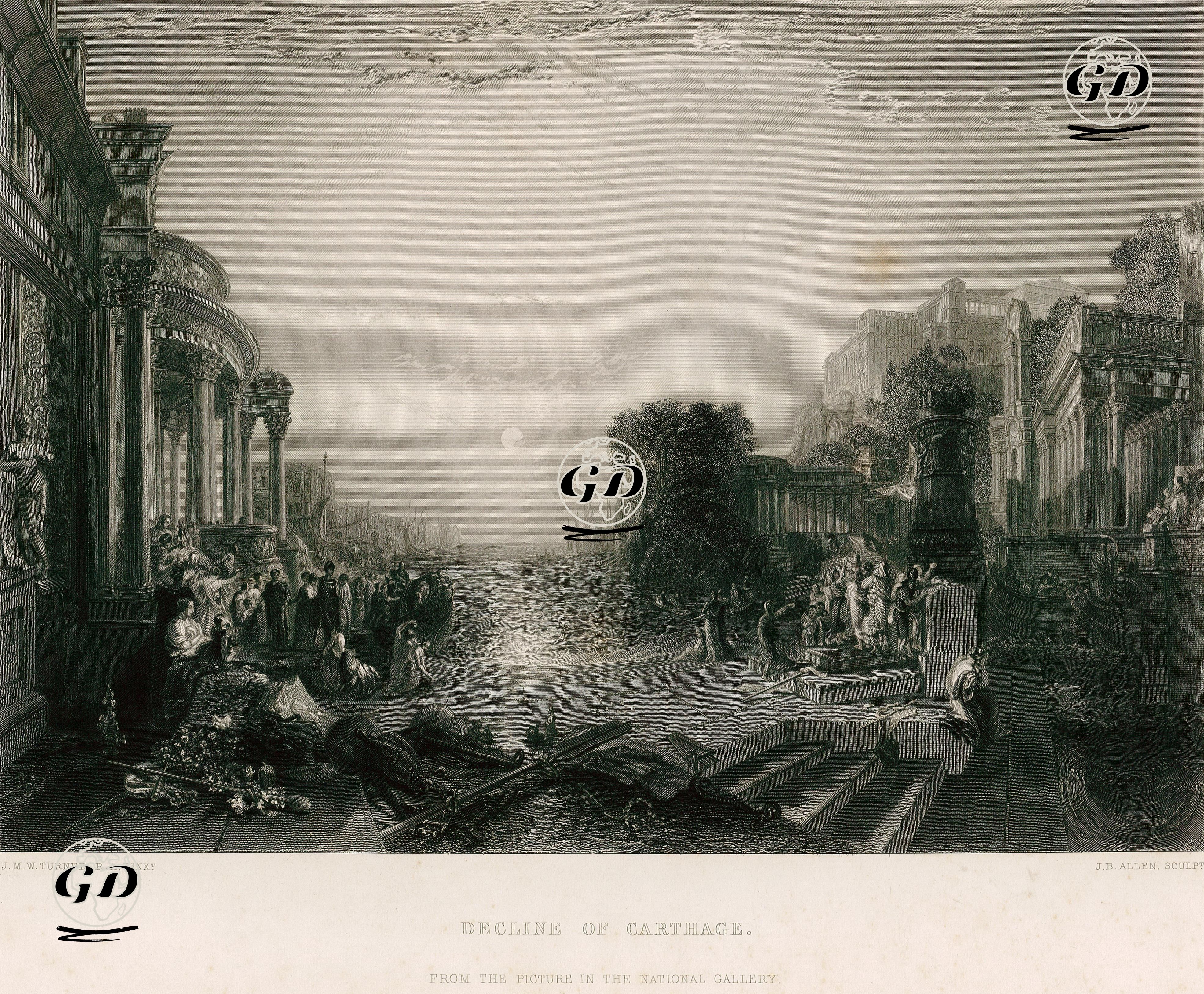 Decline Of Carthage - Joseph Mallord William Turner (1775-1851) - 1859-1861