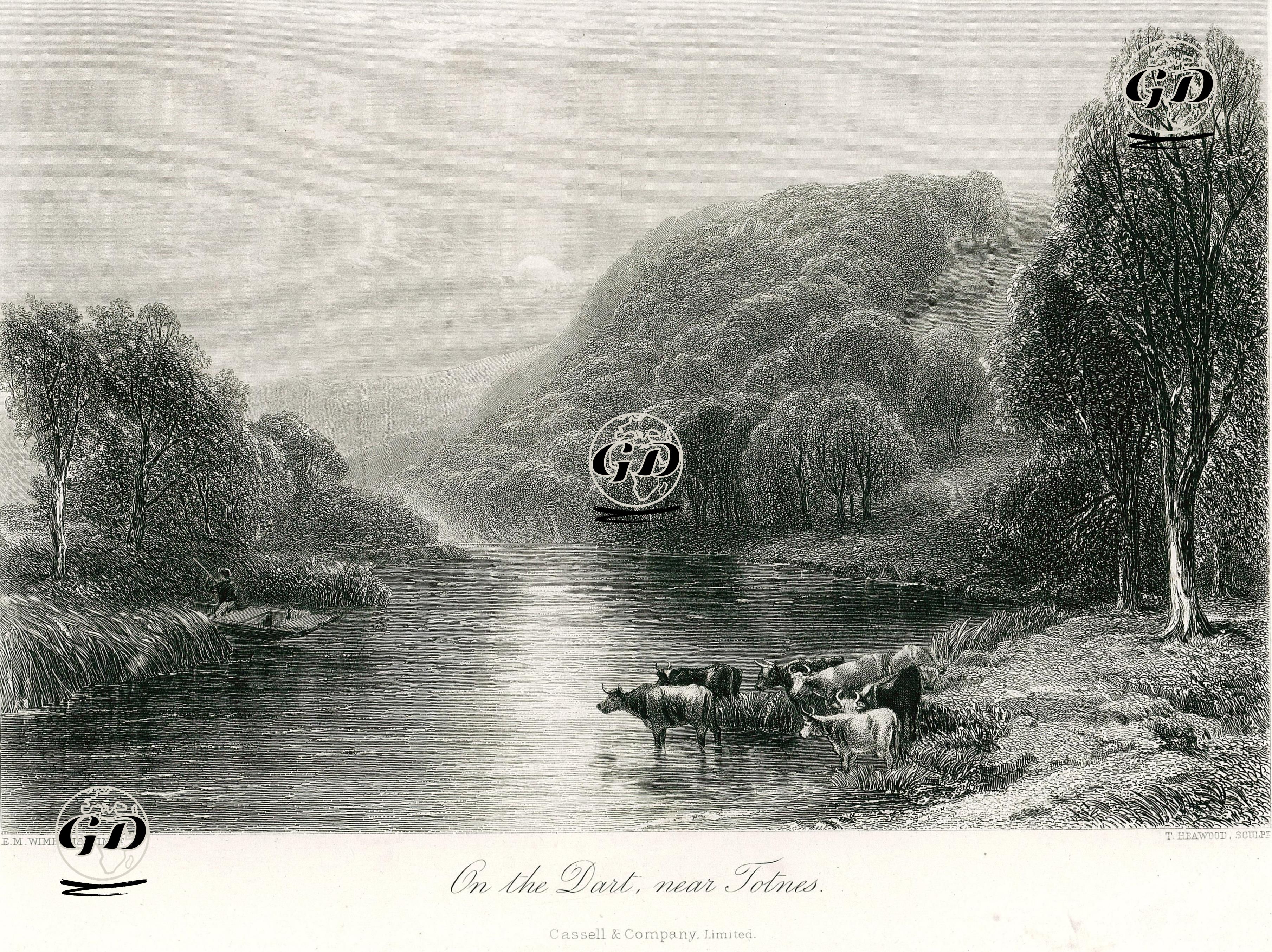 Totnes Yakınlarında Dart Nehri - Edmund Morison Wimperis (1835-1890) - 1880