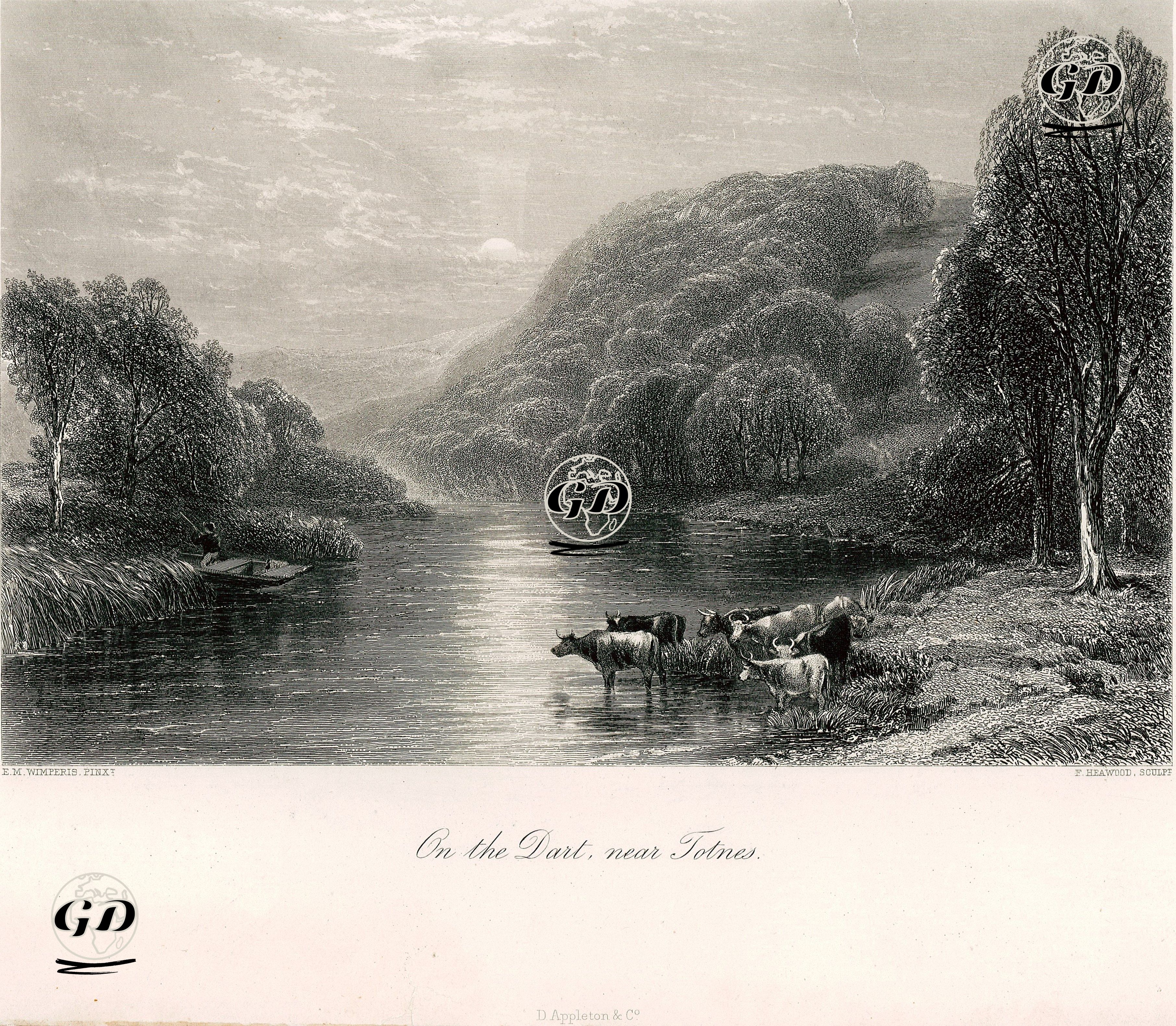 On The Dart, Near Totnes  - Edmund Morison Wimperis (1835-1890) - 1875