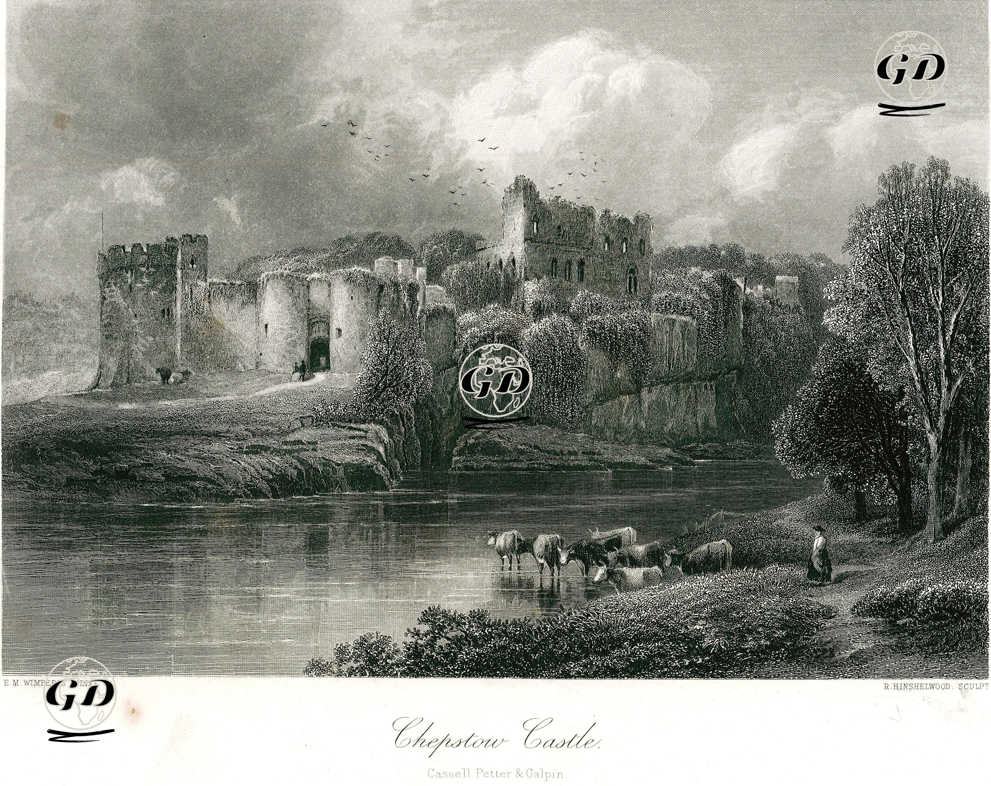 Chepstow Kalesi - Edmund Morison Wimperis (1835-1890) - 1870's