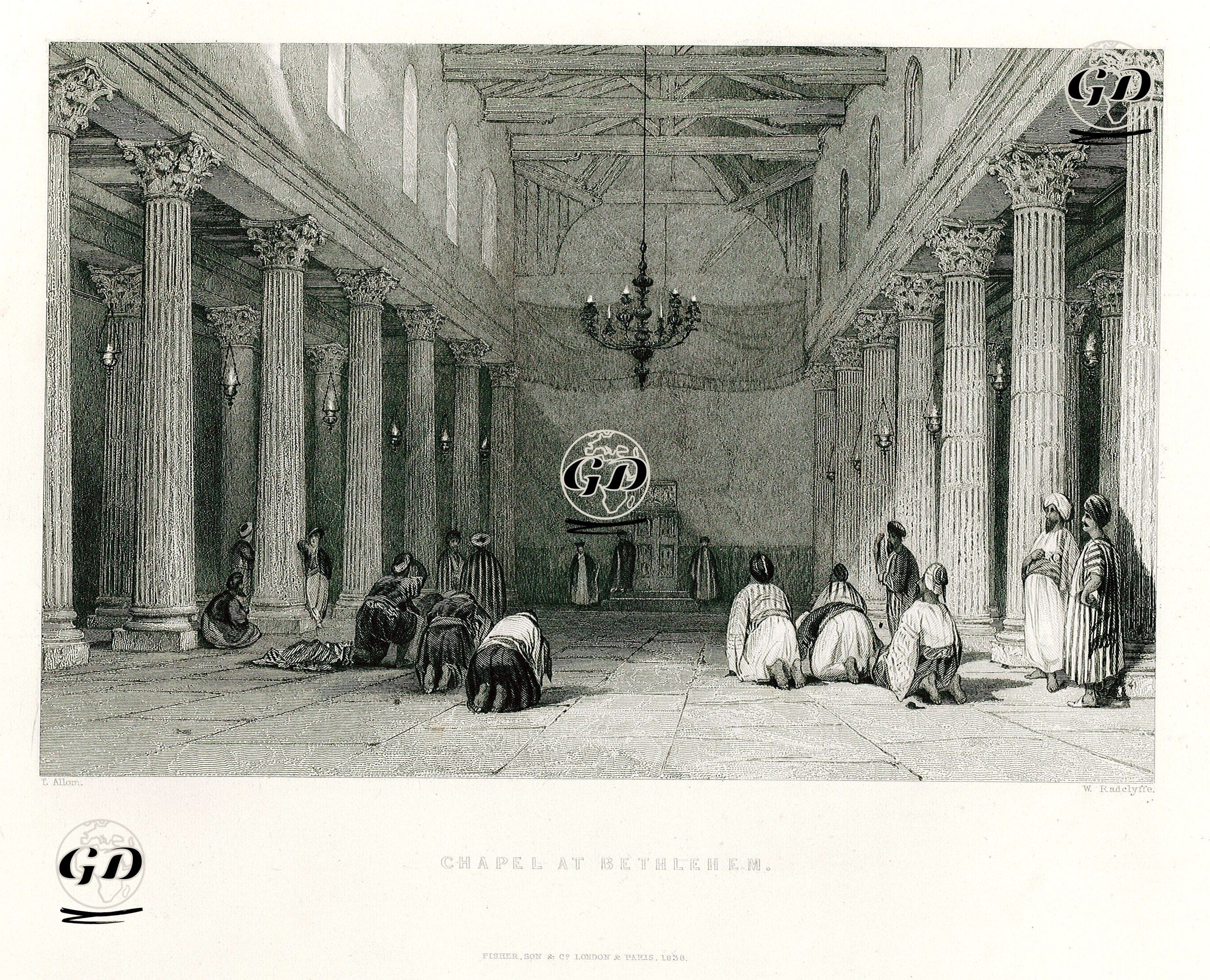 Kutsal Doğuş Kilisesi, Beytüllahim - Thomas Allom (1804-1872) - 1838