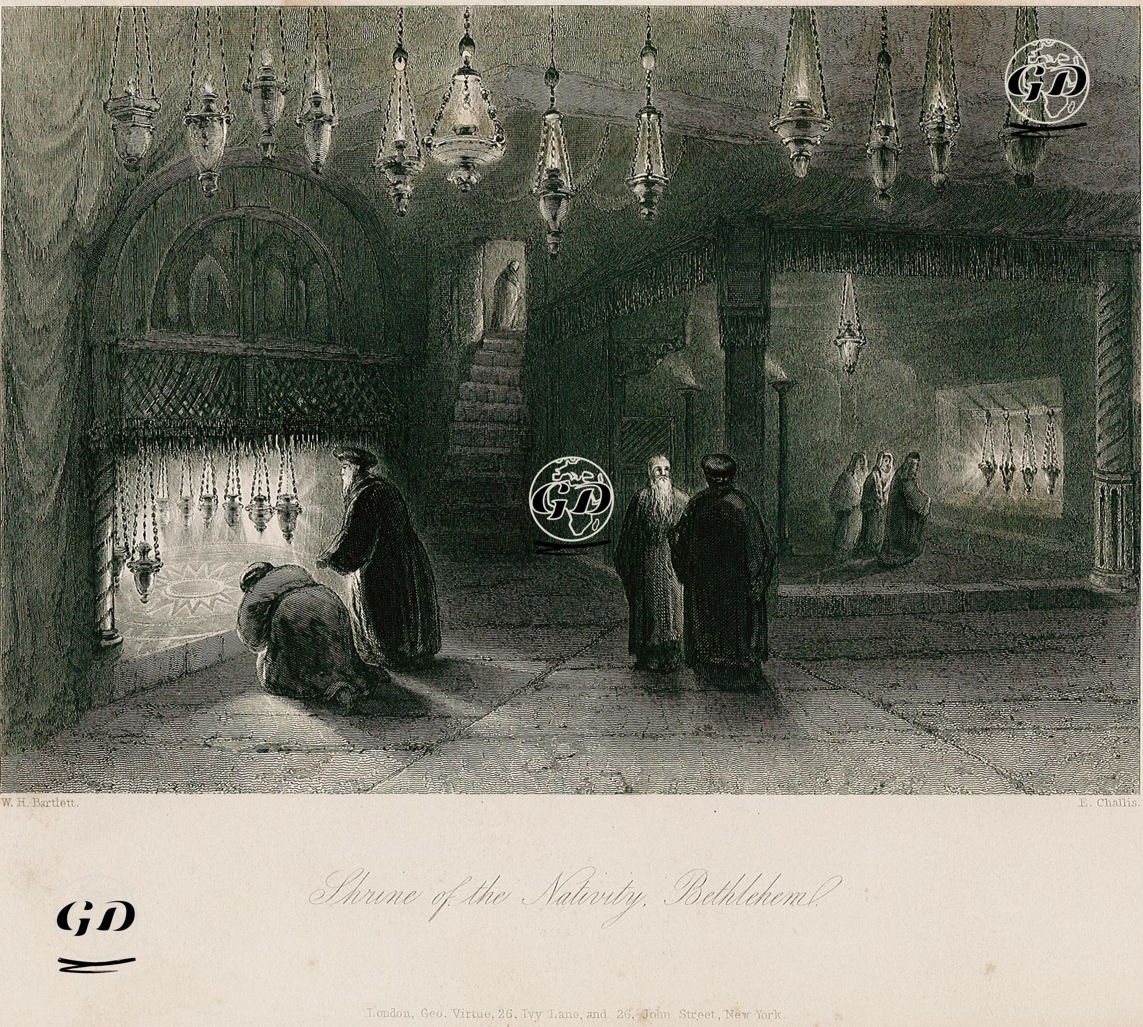 Kutsal Doğuş Kilisesi, Beytüllahim - William Henry Bartlett (1809-1854) - 1847