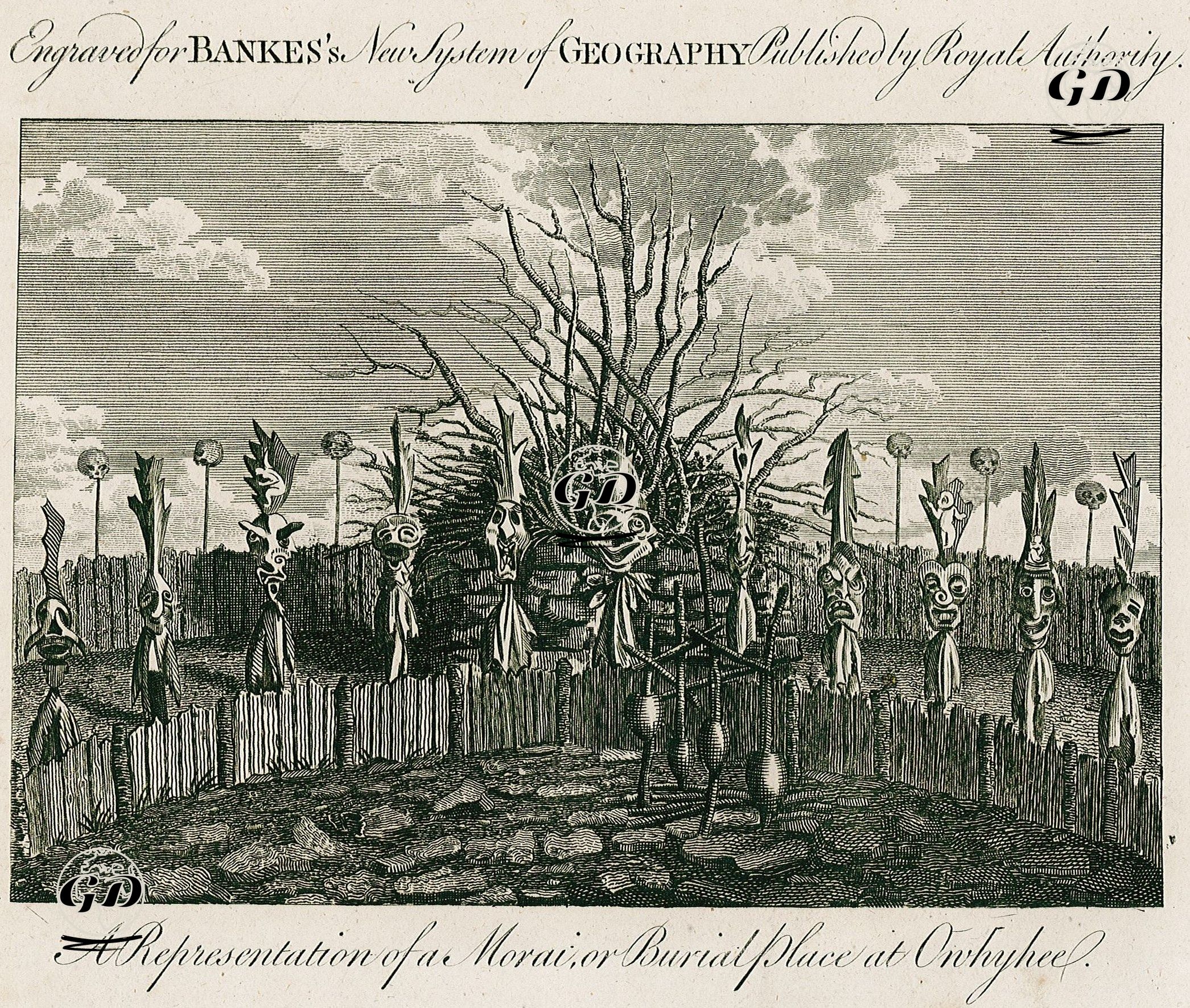 A Representation Of A Morai Or Burial Palace At Owhyhee -  - 1787
