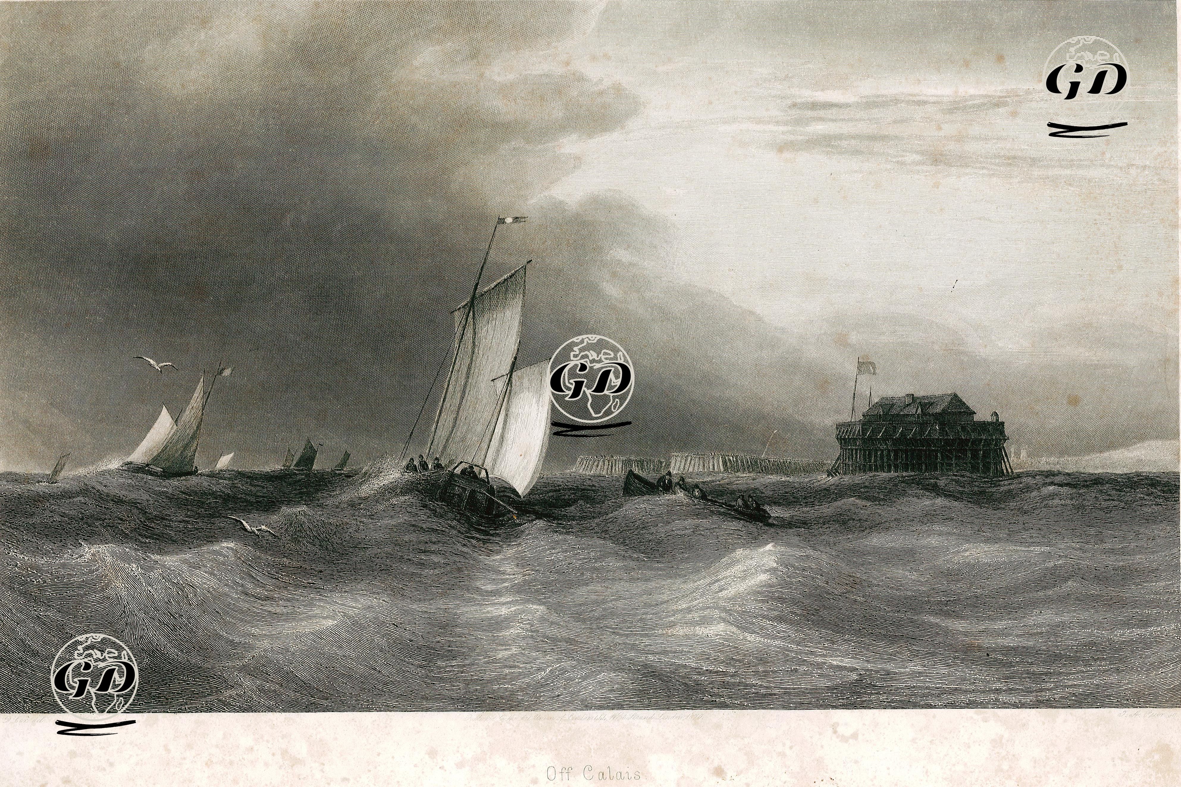 Calais Açıkları - David Cox (1783-1859) - 1870