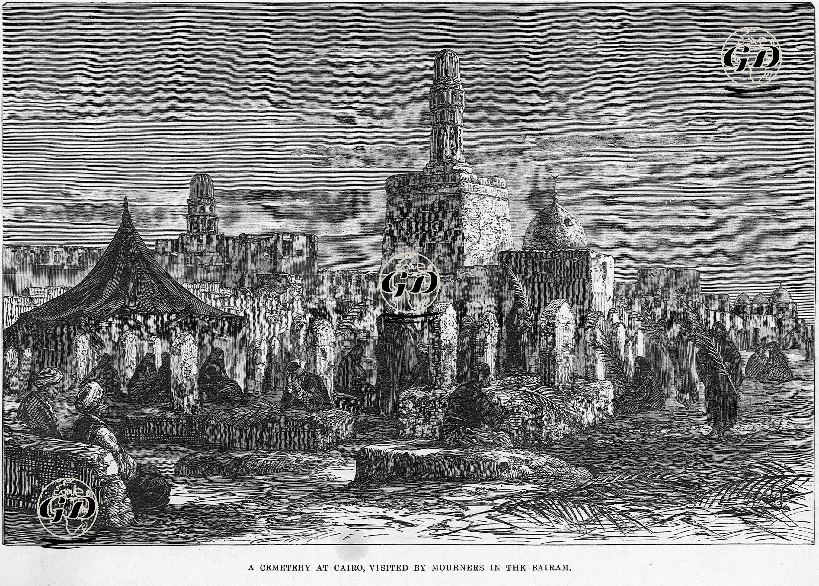 Kahirede Bayramda Mezarlık Ziyareti  -  - 1882