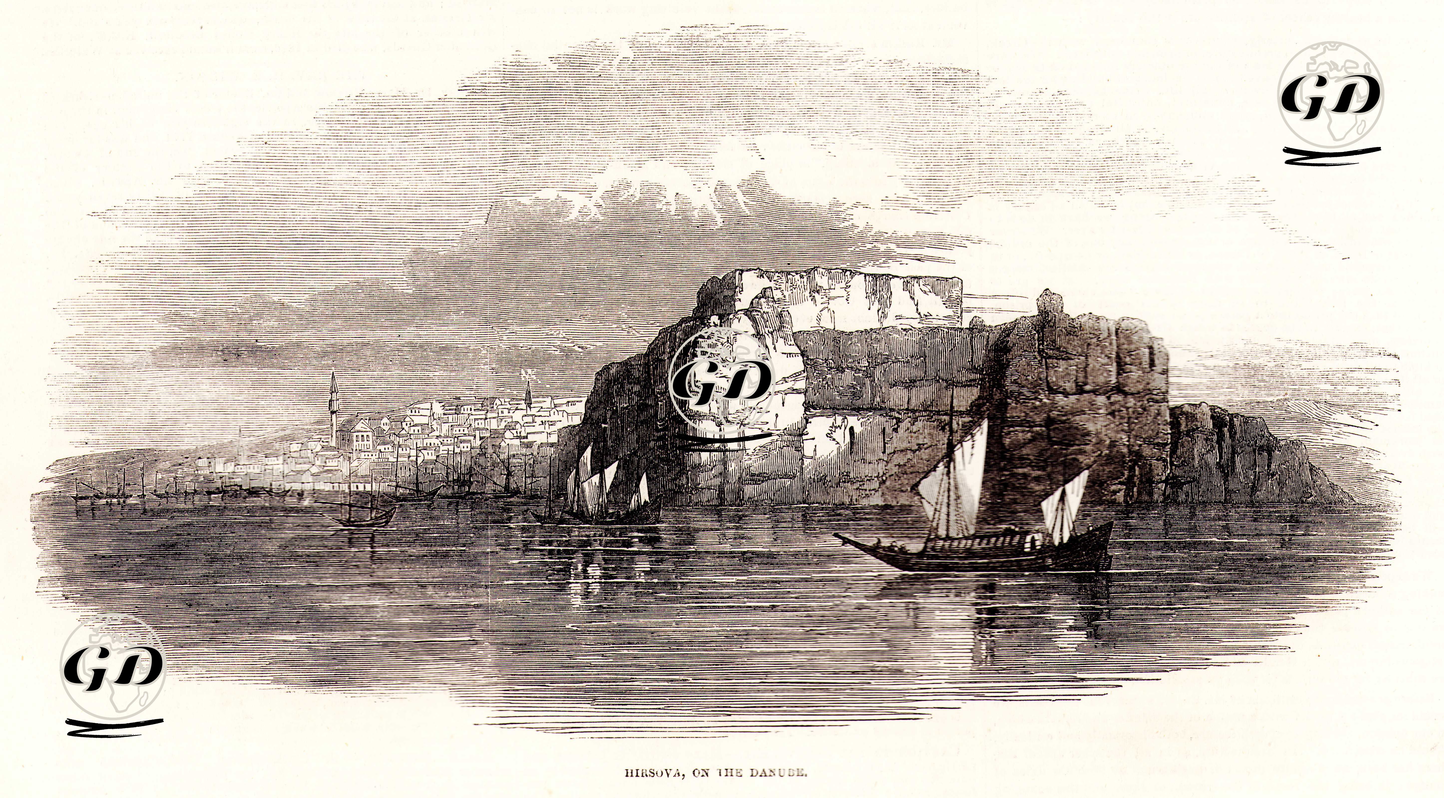 Tuna Nehri Üzerinde Harşova -  - 1853