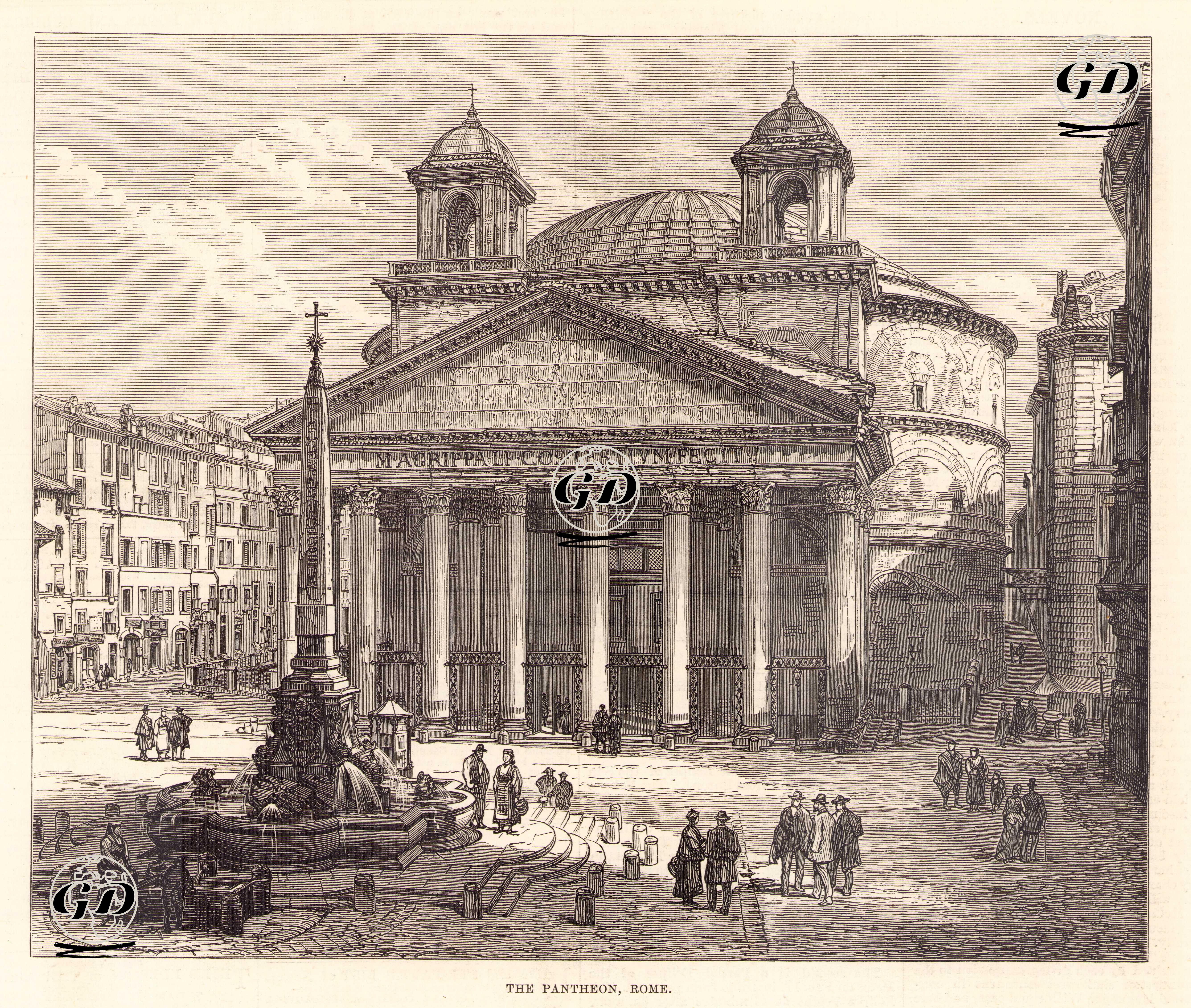 Panteon, Roma  -  - 1878