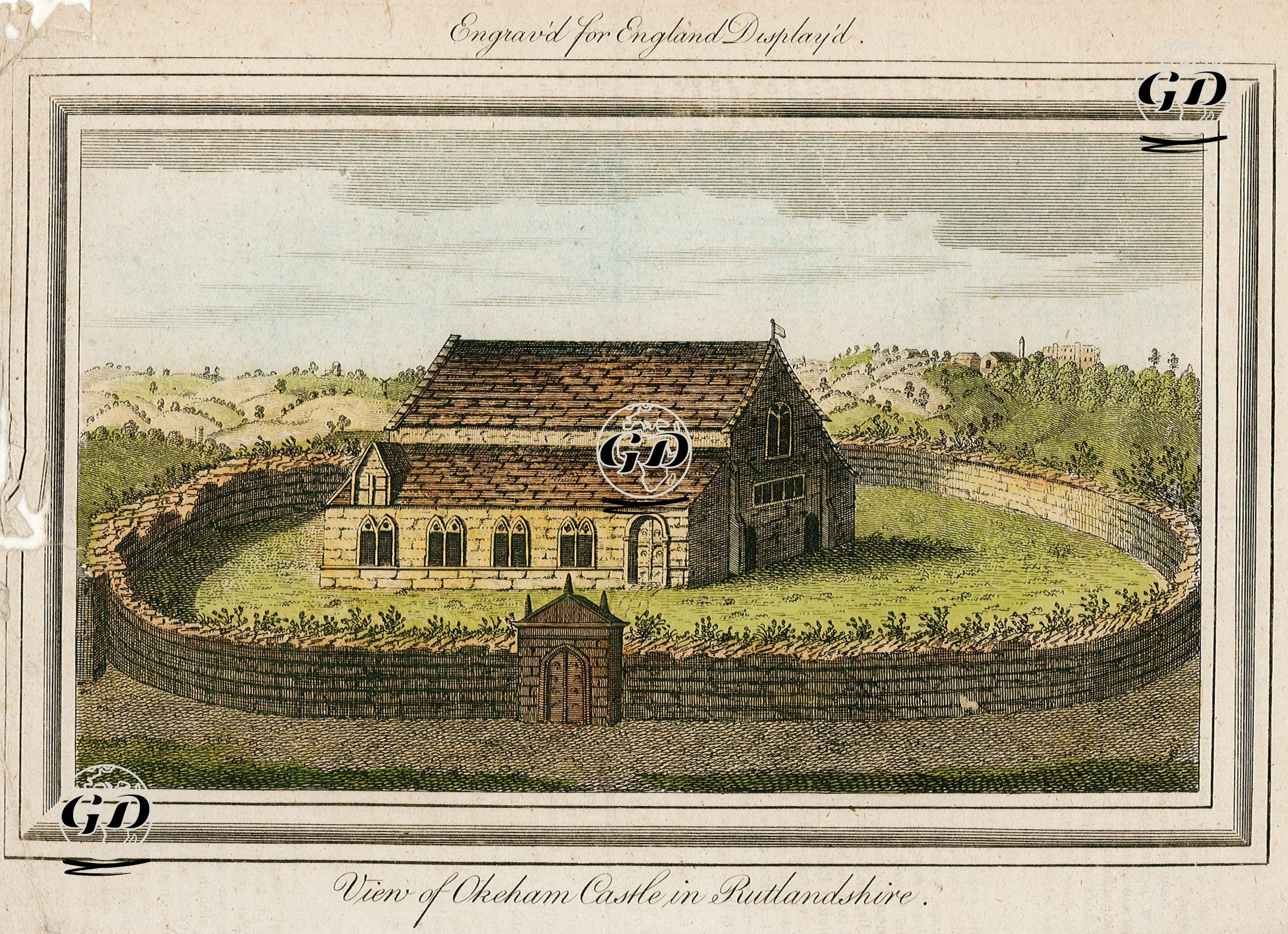Rutlandshire Bölgesindeki Okeham Kalesinin Görüntüsü -  - 1769