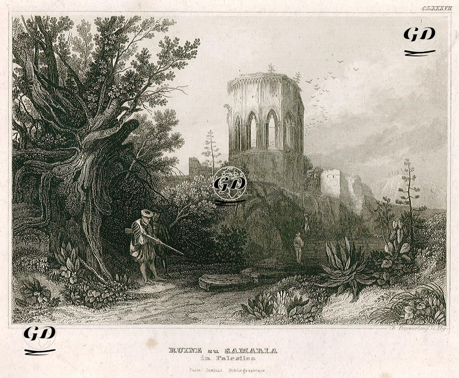 Ruine Zu Samaria In Palestina - David Roberts (1796-1864) - 1837