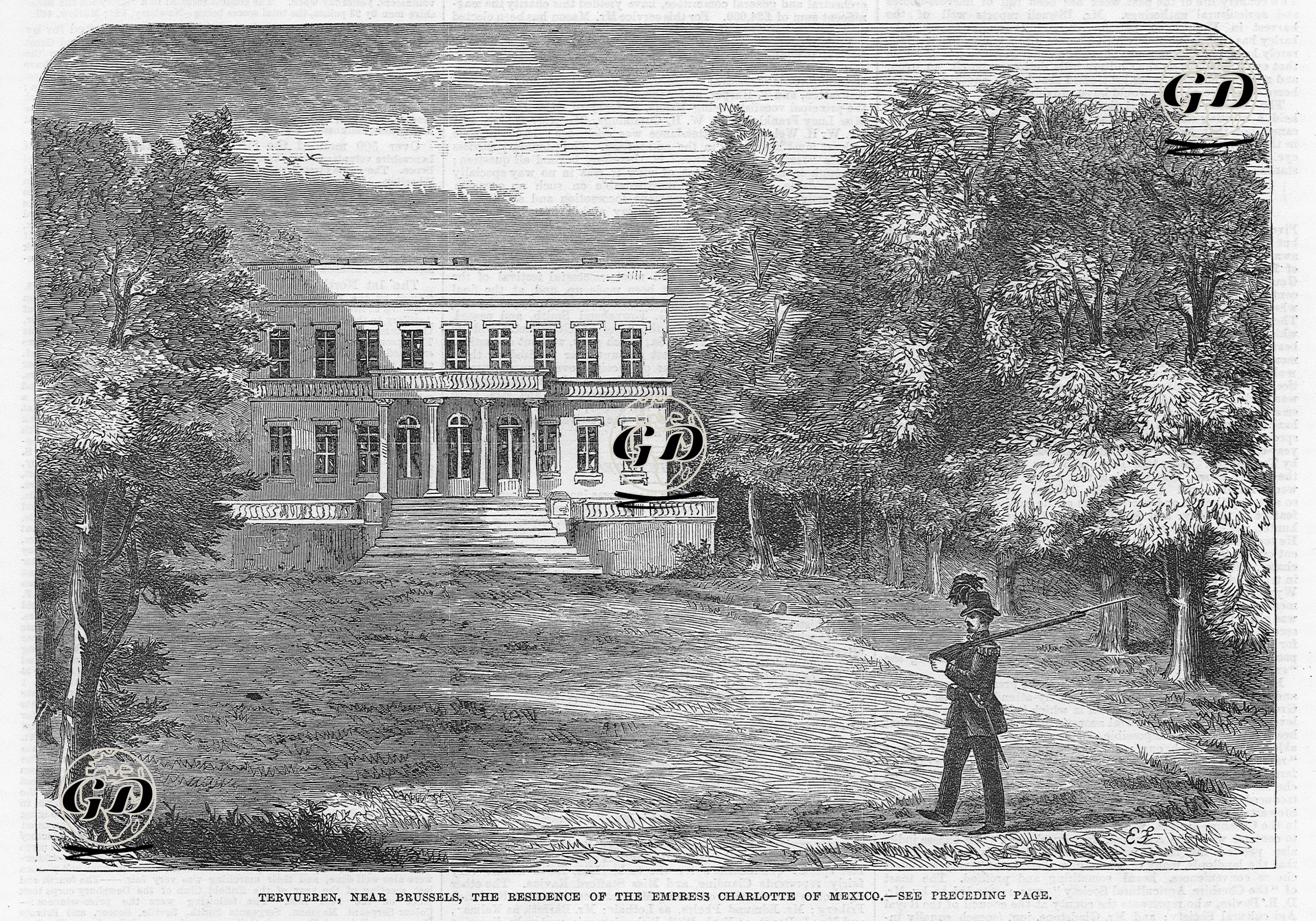 Meksika İmparatorunun Eşi Charlotte'nin Brüksel'in Yakınındaki Tervuern'de Bulunan Evi  -  - 1867